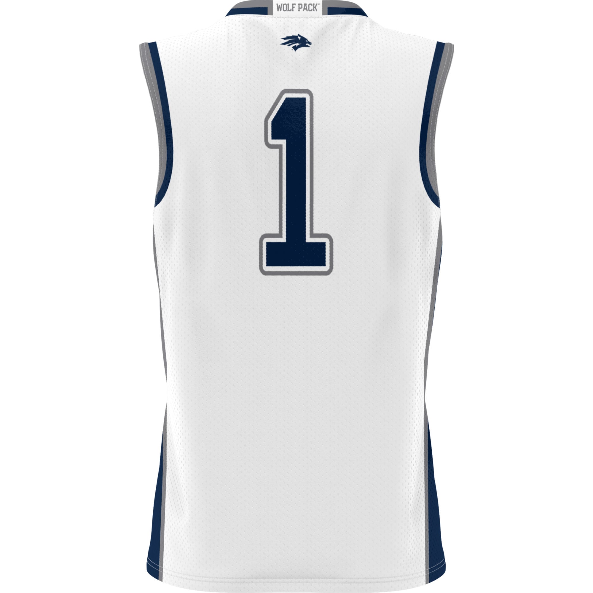 #1 Nevada Wolf Pack Youth Lightweight Basketball Jersey White - back view