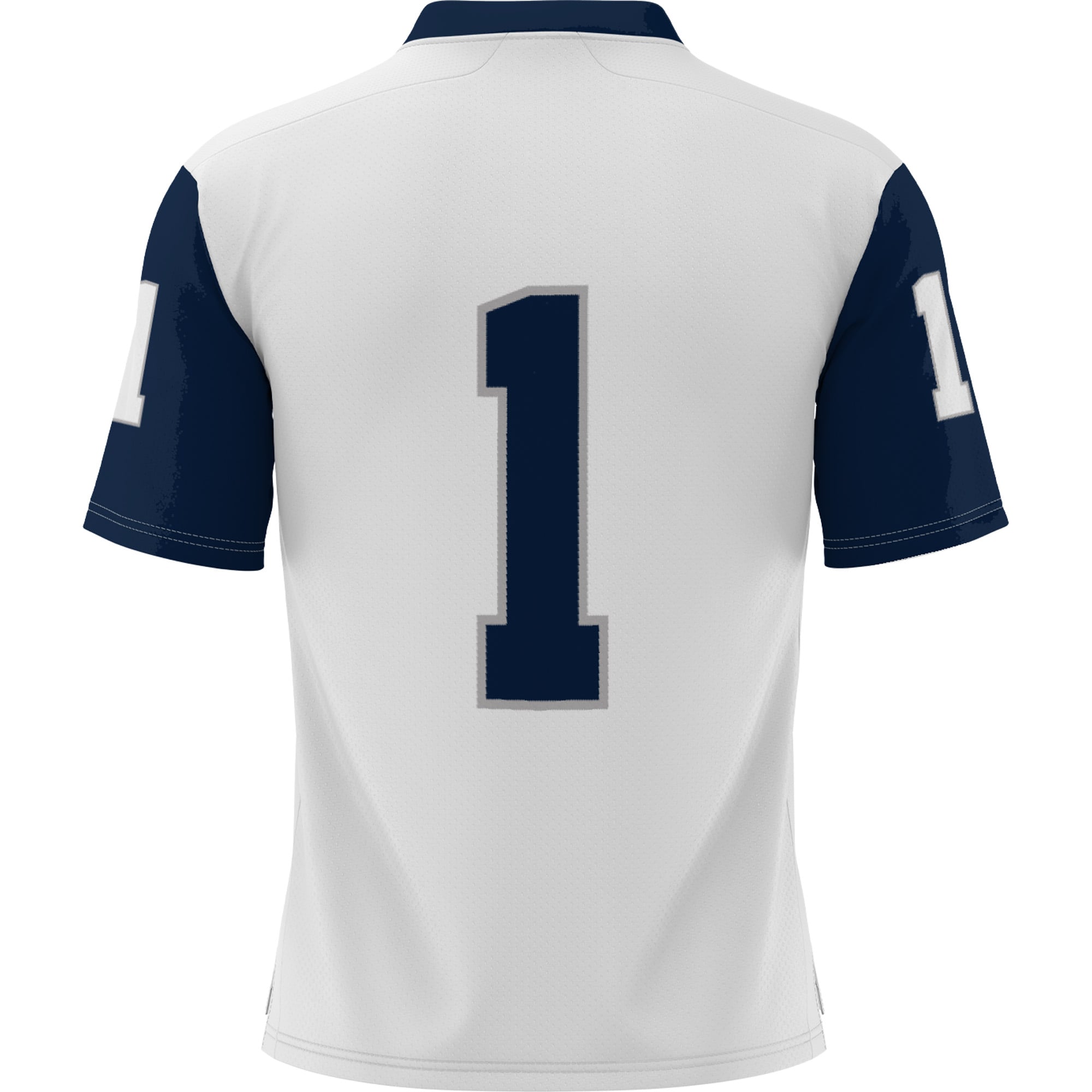 #1 New Hampshire Wildcats Youth Football Jersey White - back view