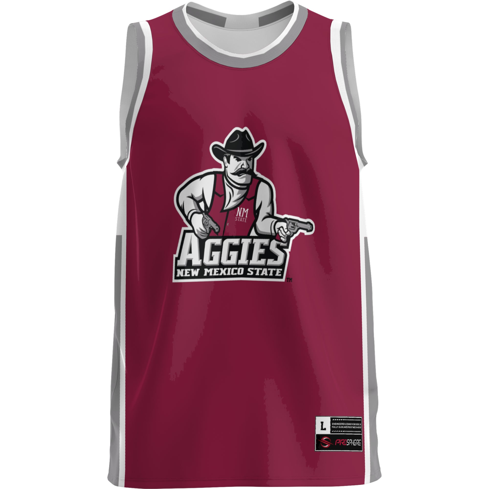 New Mexico State Aggies Lightweight Basketball Jersey Crimson - front view