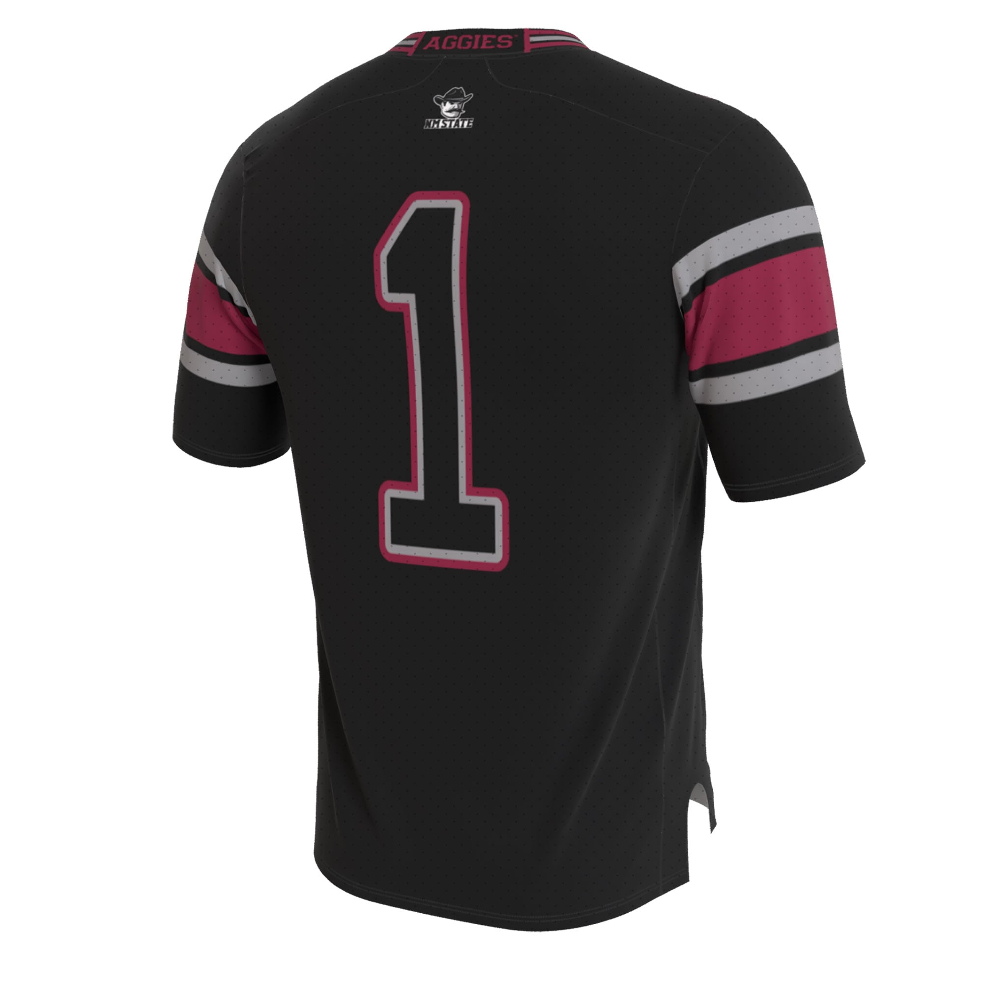 New Mexico State Aggies Unisex Lightweight Collegiate Football Blackout Fashion Jersey - back view