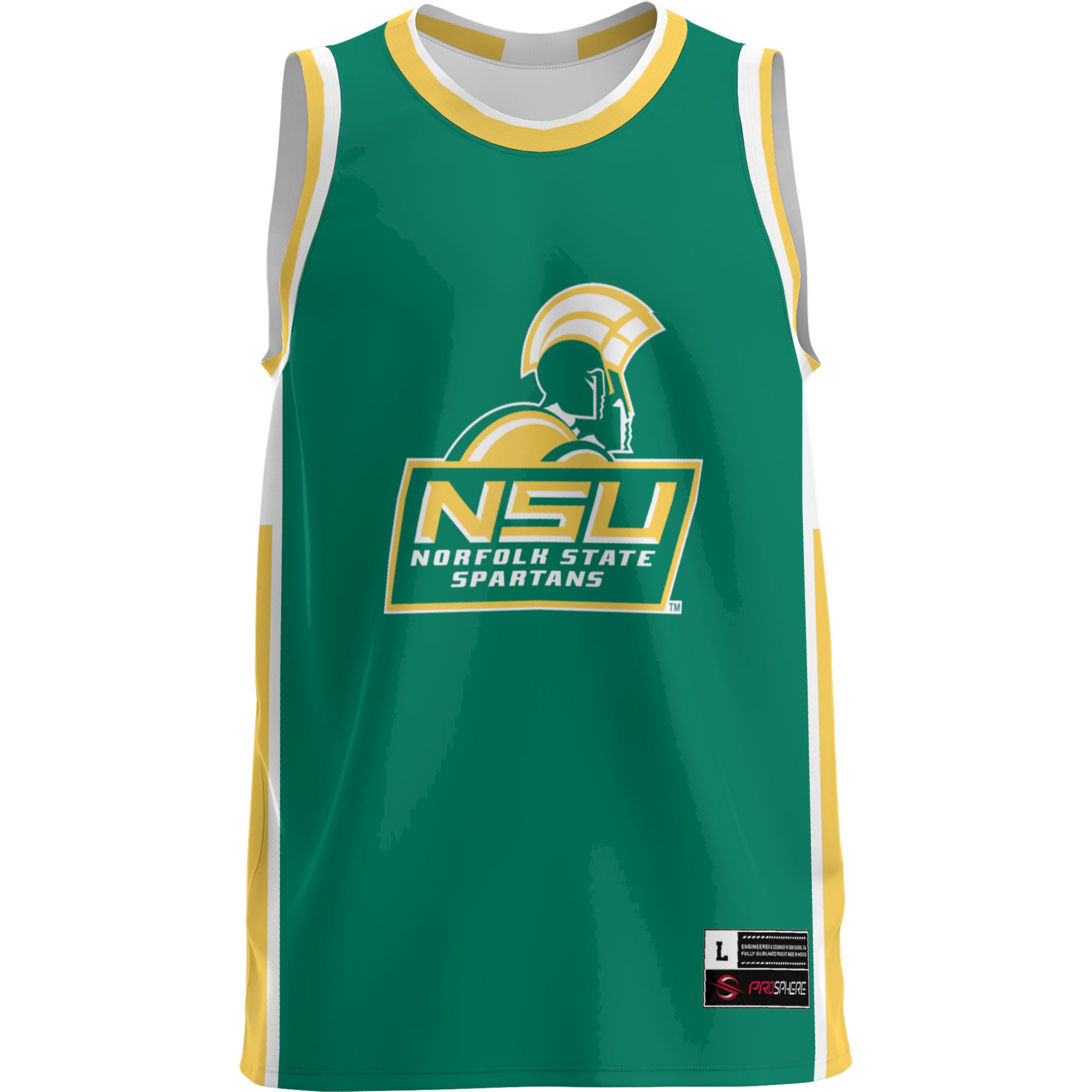 Norfolk State Spartans Lightweight Basketball Jersey Green - front view