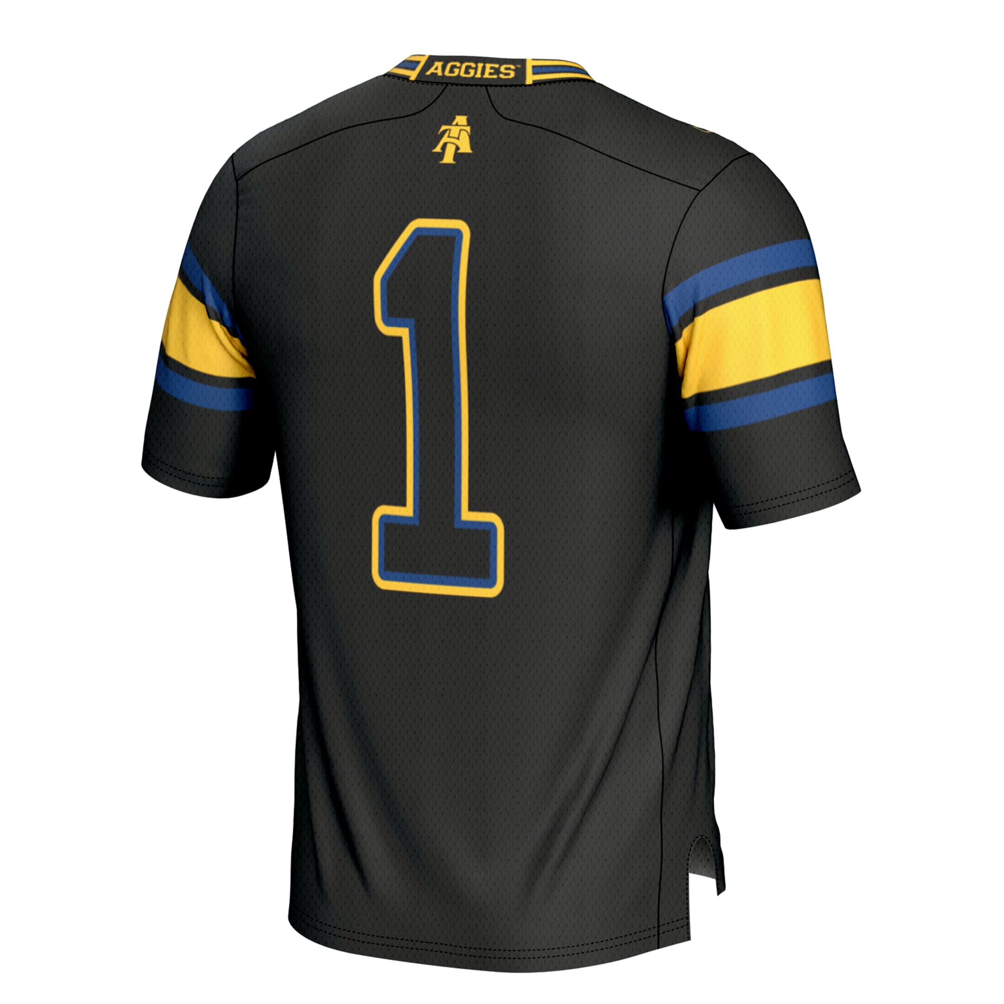 #1 North Carolina A&T Aggies Football Jersey Black - back view