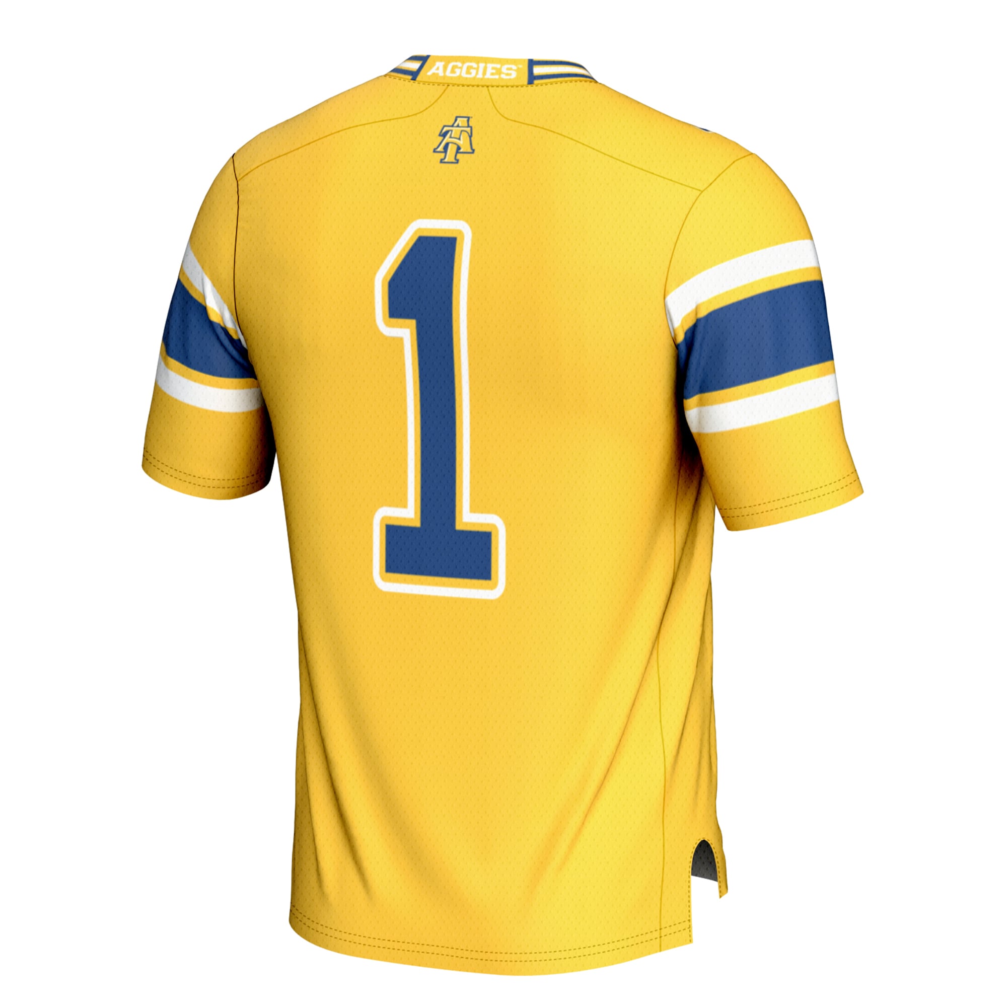 #1 North Carolina A&T Aggies Football Jersey Gold - back view
