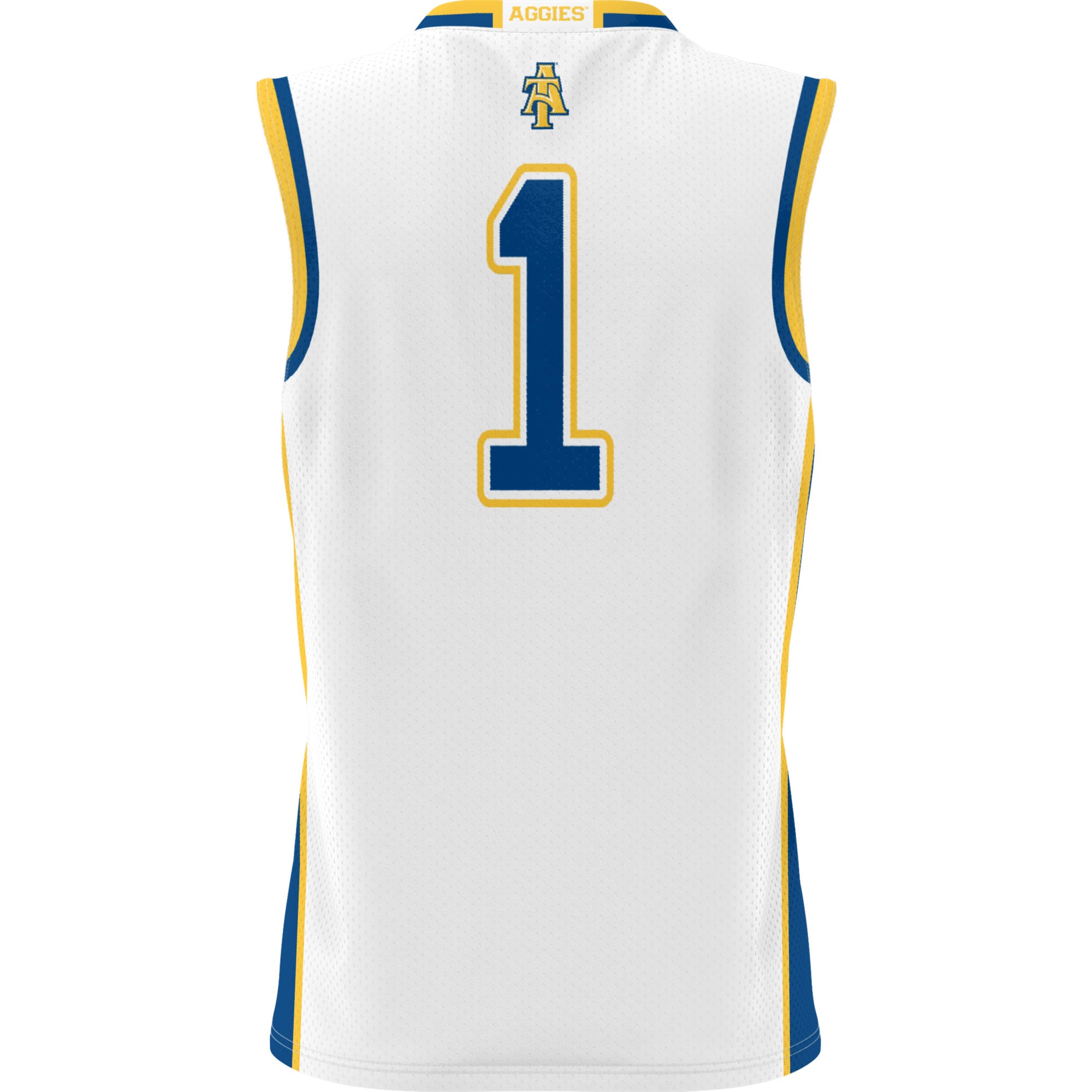 #1 North Carolina A&T Aggies Lightweight Basketball Jersey White - back view