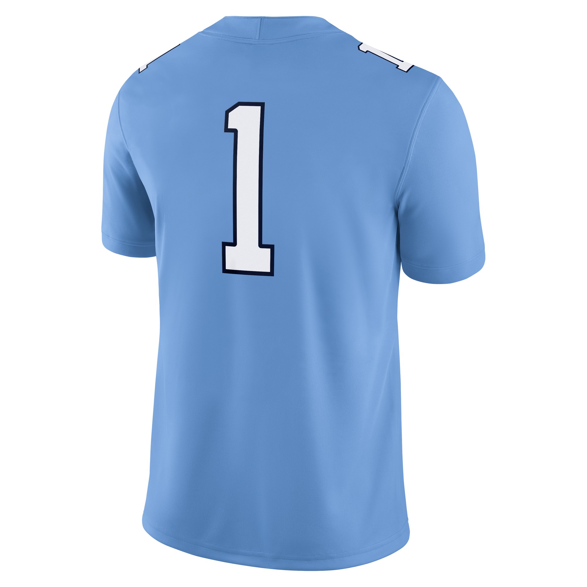 #1 North Carolina Tar Heels Alternate Football Jersey Carolina Blue - back view