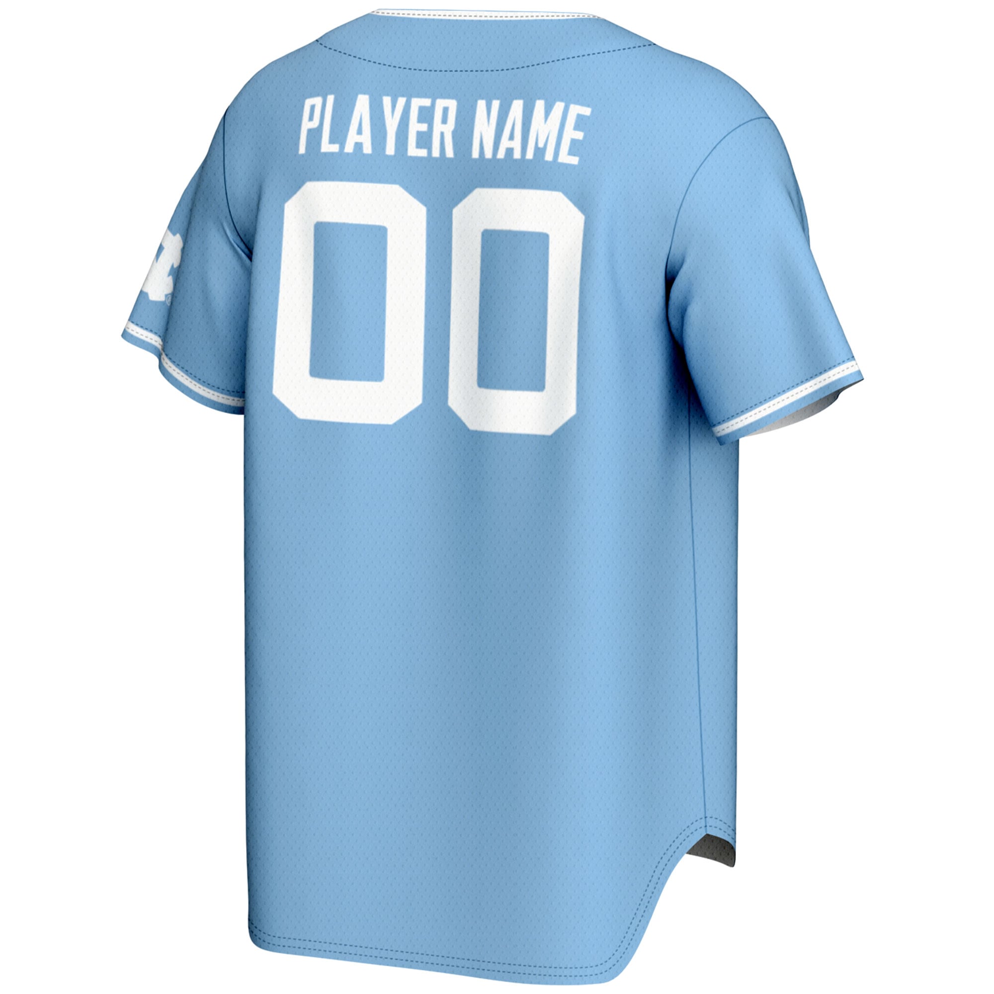 North Carolina Tar Heels Carolina Blue Lightweight Baseball Jersey Light Blue - back view