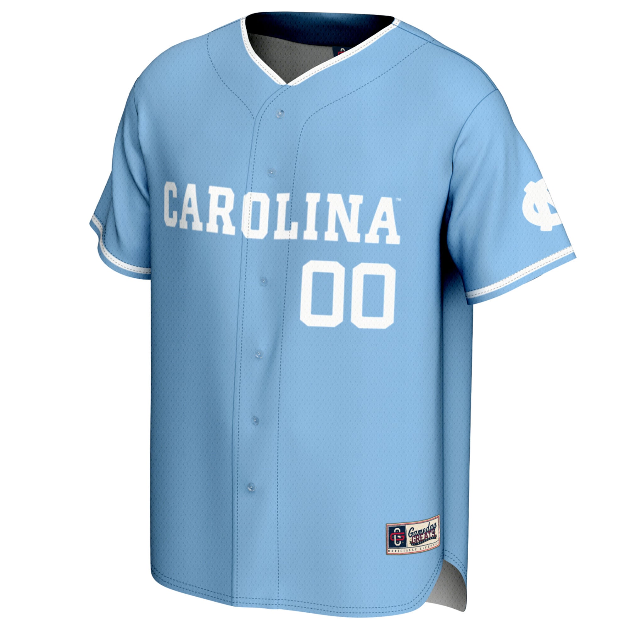 North Carolina Tar Heels Carolina Blue Lightweight Baseball Jersey Light Blue - front view