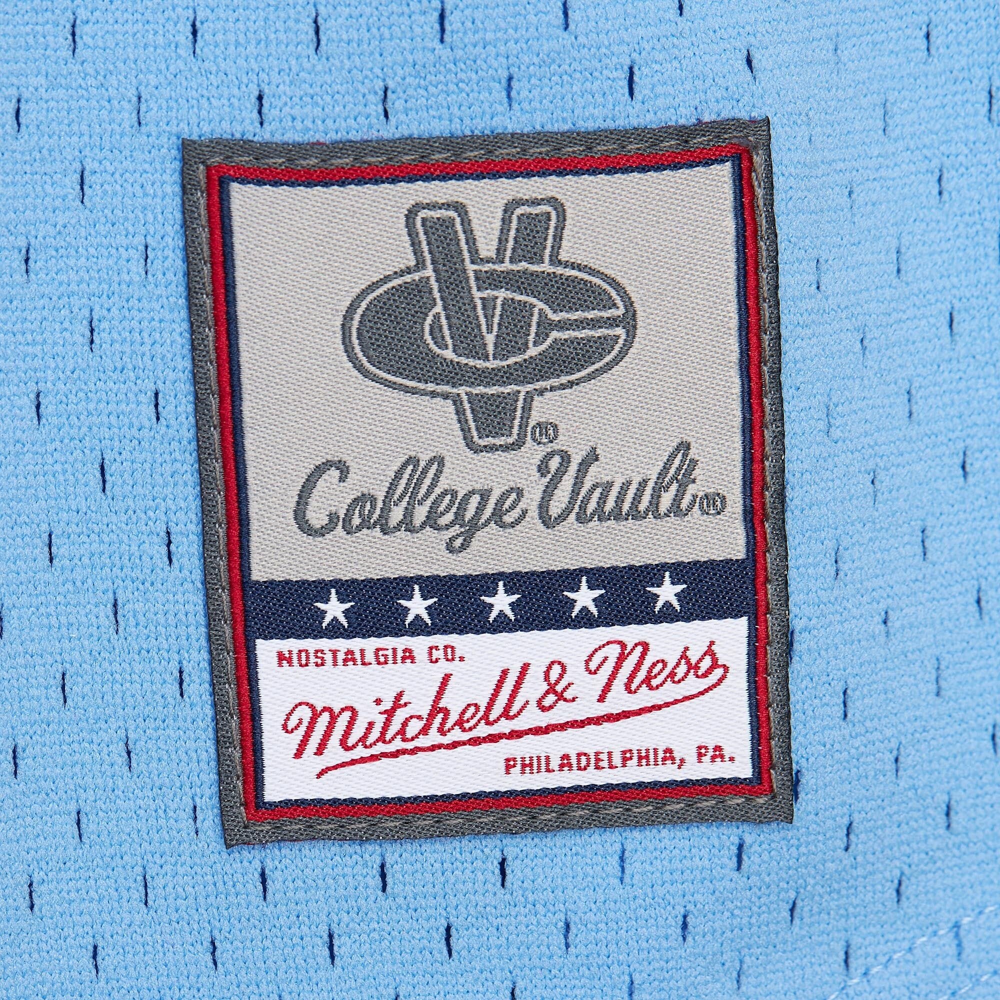 North Carolina Tar Heels Game Time Vintage Mesh Button Front Top Carolina Blue - detail view 2