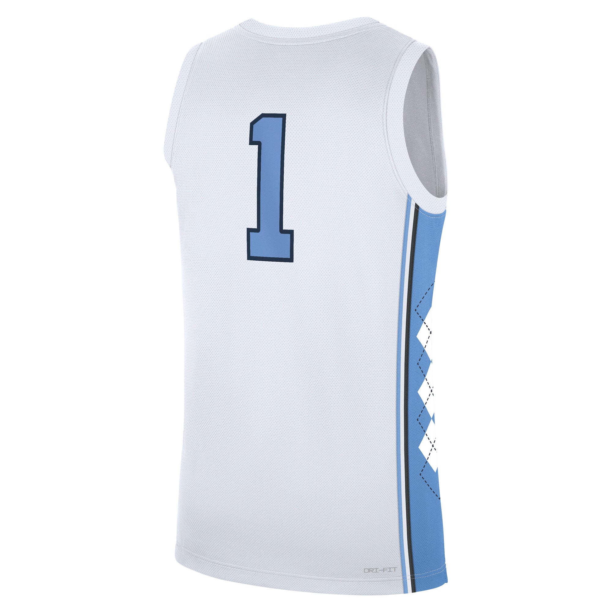 North Carolina Tar Heels Home Basketball Jersey White - back view