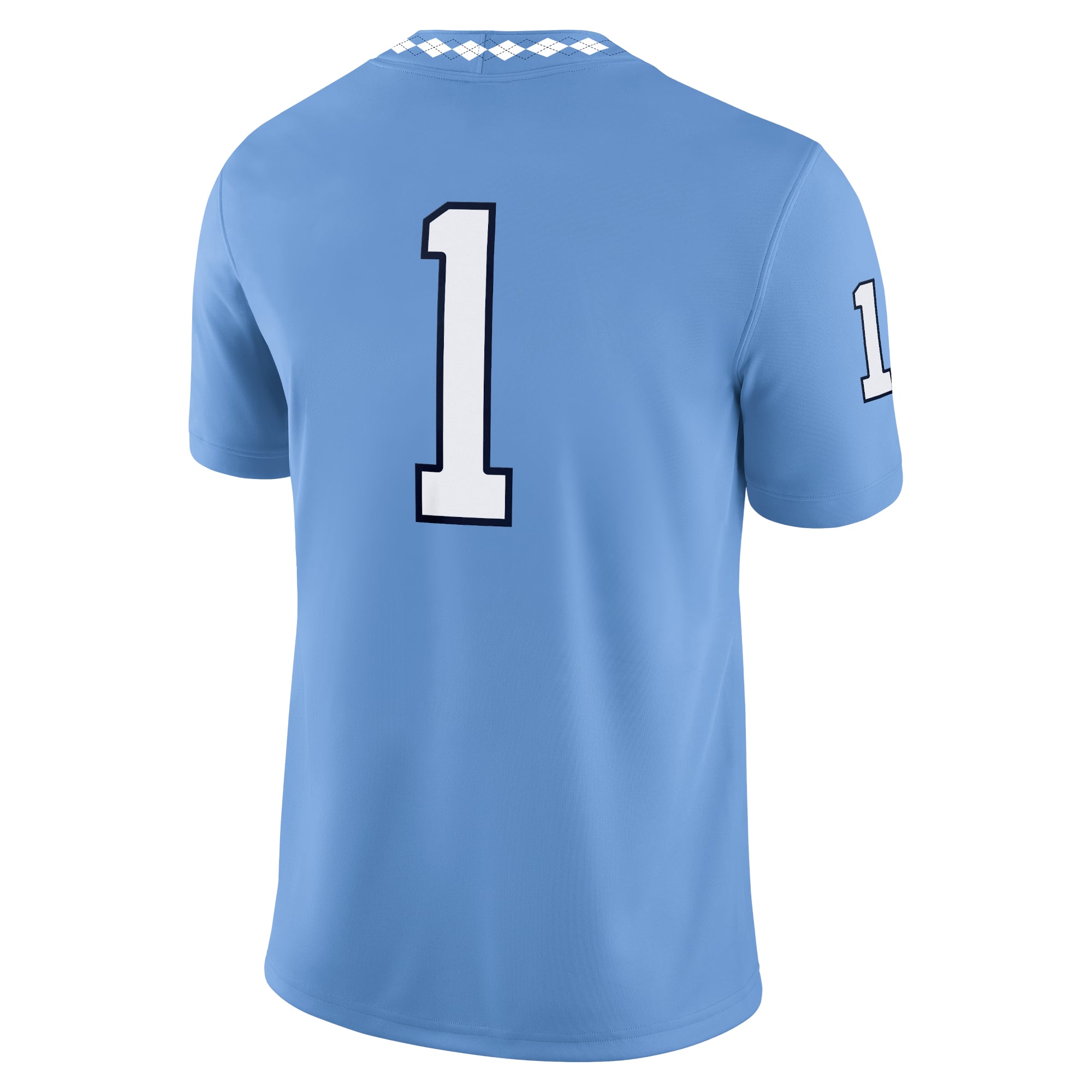 #1 North Carolina Tar Heels Jersey Carolina Blue - back view
