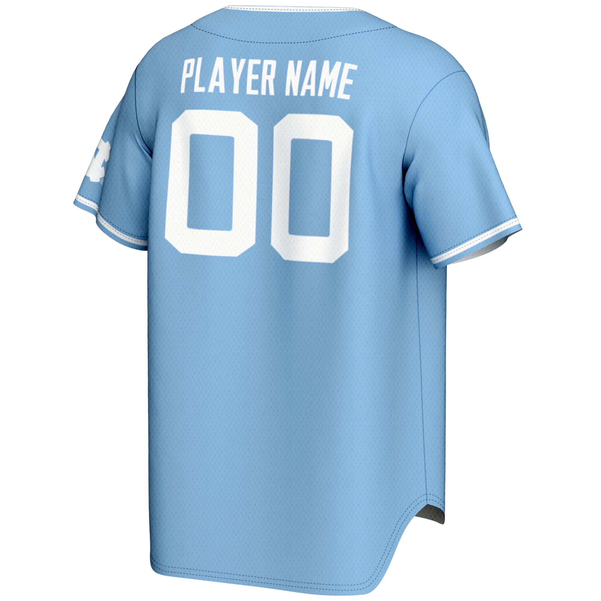 North Carolina Tar Heels Lightweight Baseball Jersey Carolina Blue - back view