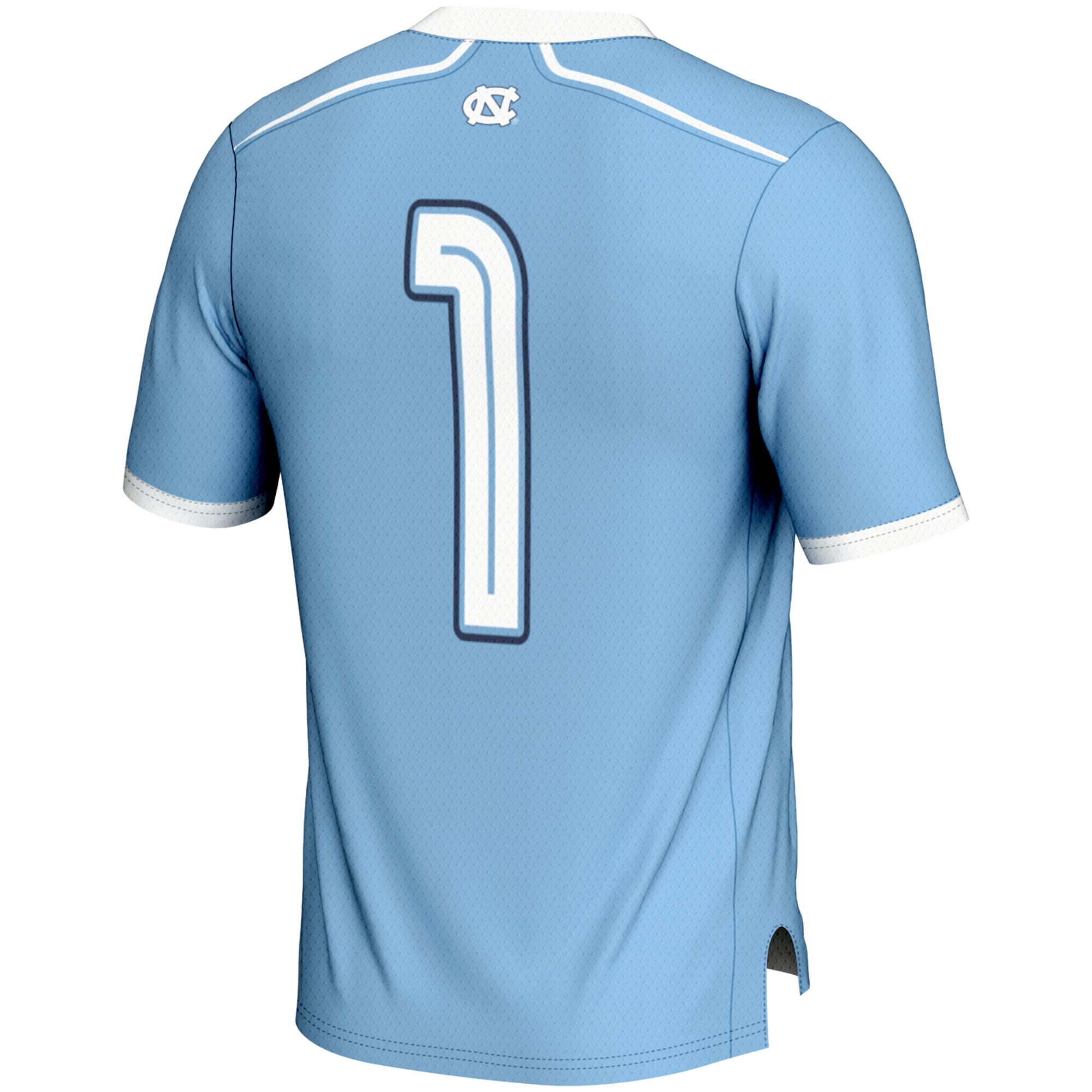 #1 North Carolina Tar Heels Lightweight Men's Lacrosse Jersey Carolina Blue - back view