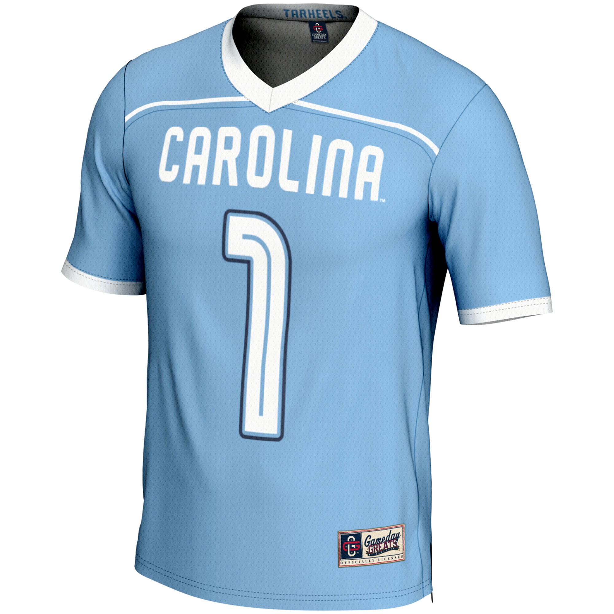 #1 North Carolina Tar Heels Lightweight Men's Lacrosse Jersey Carolina Blue - front view