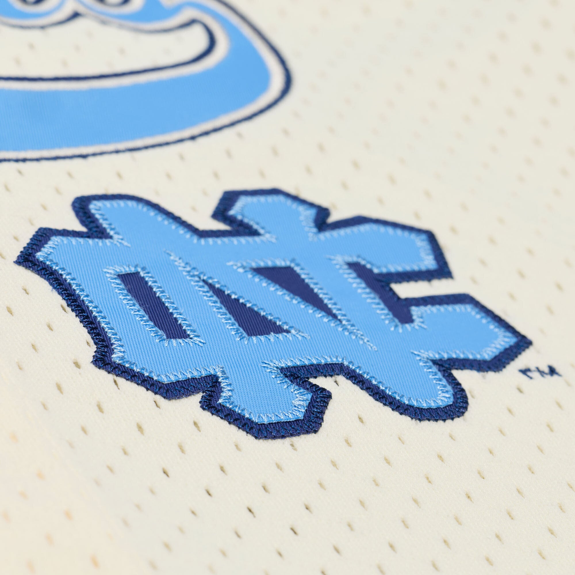 North Carolina Tar Heels Mesh Button-Up Batting Practice Baseball Jersey Cream - back view