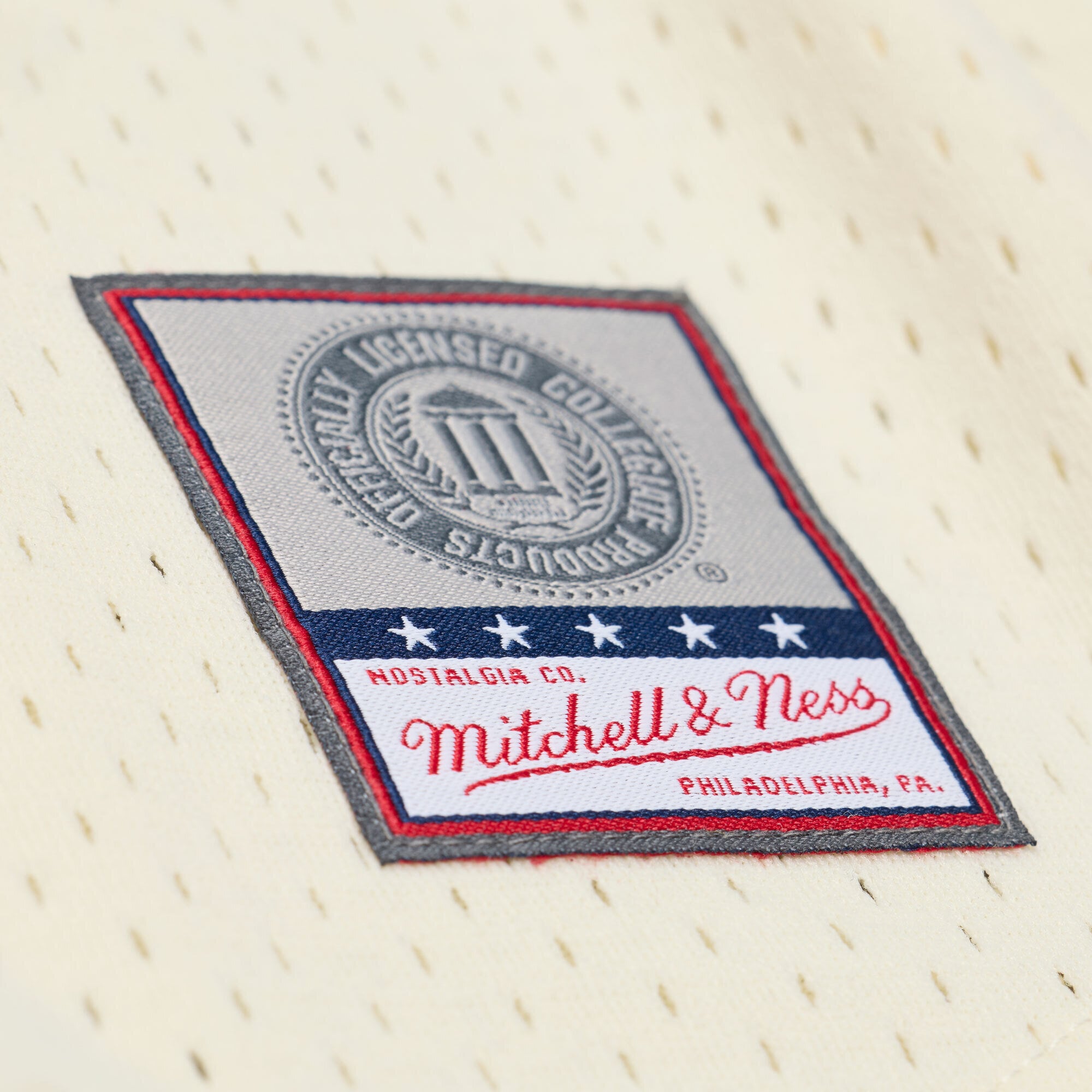 North Carolina Tar Heels Mesh Button-Up Batting Practice Baseball Jersey Cream - detail view 2