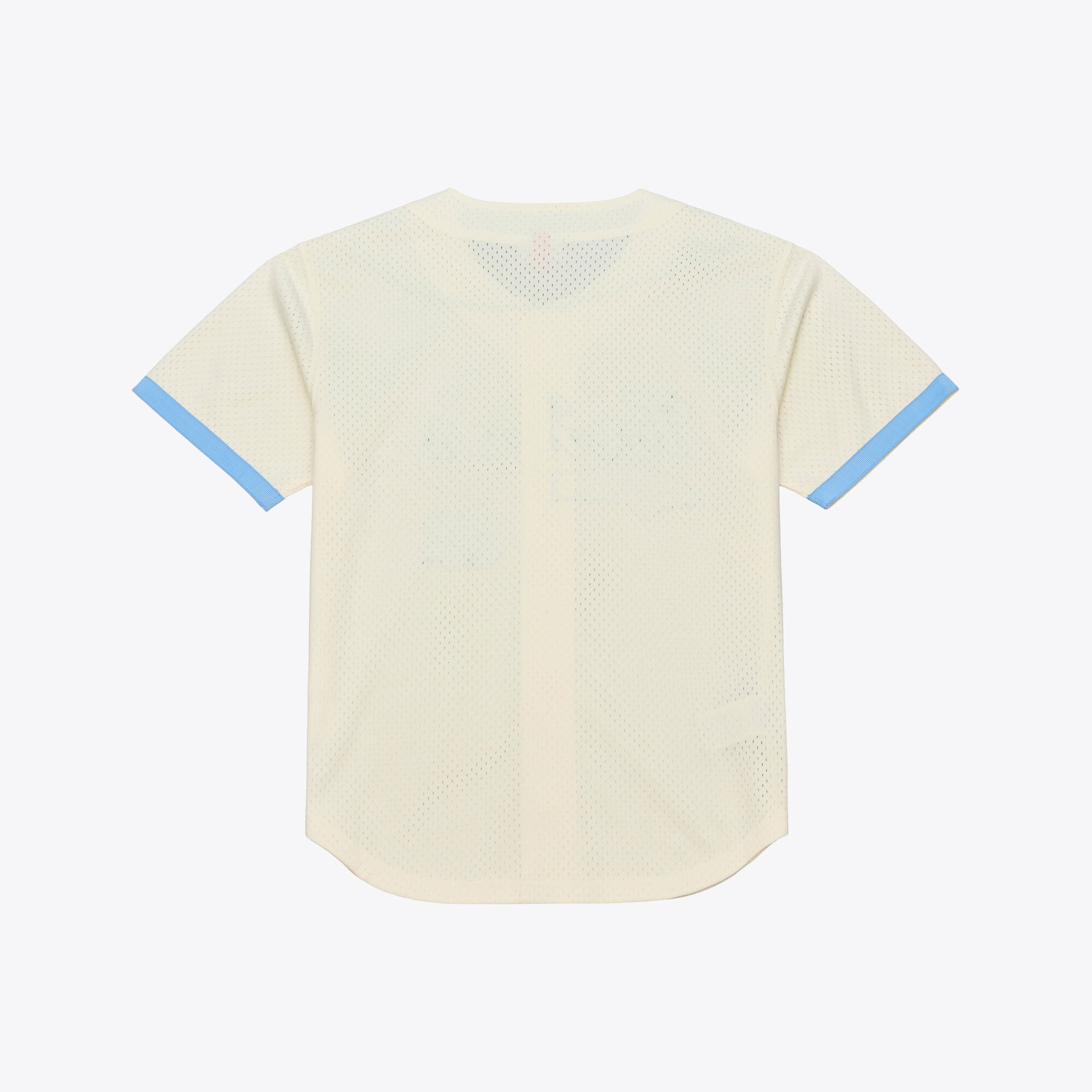 North Carolina Tar Heels Mesh Button-Up Batting Practice Baseball Jersey Cream - front view