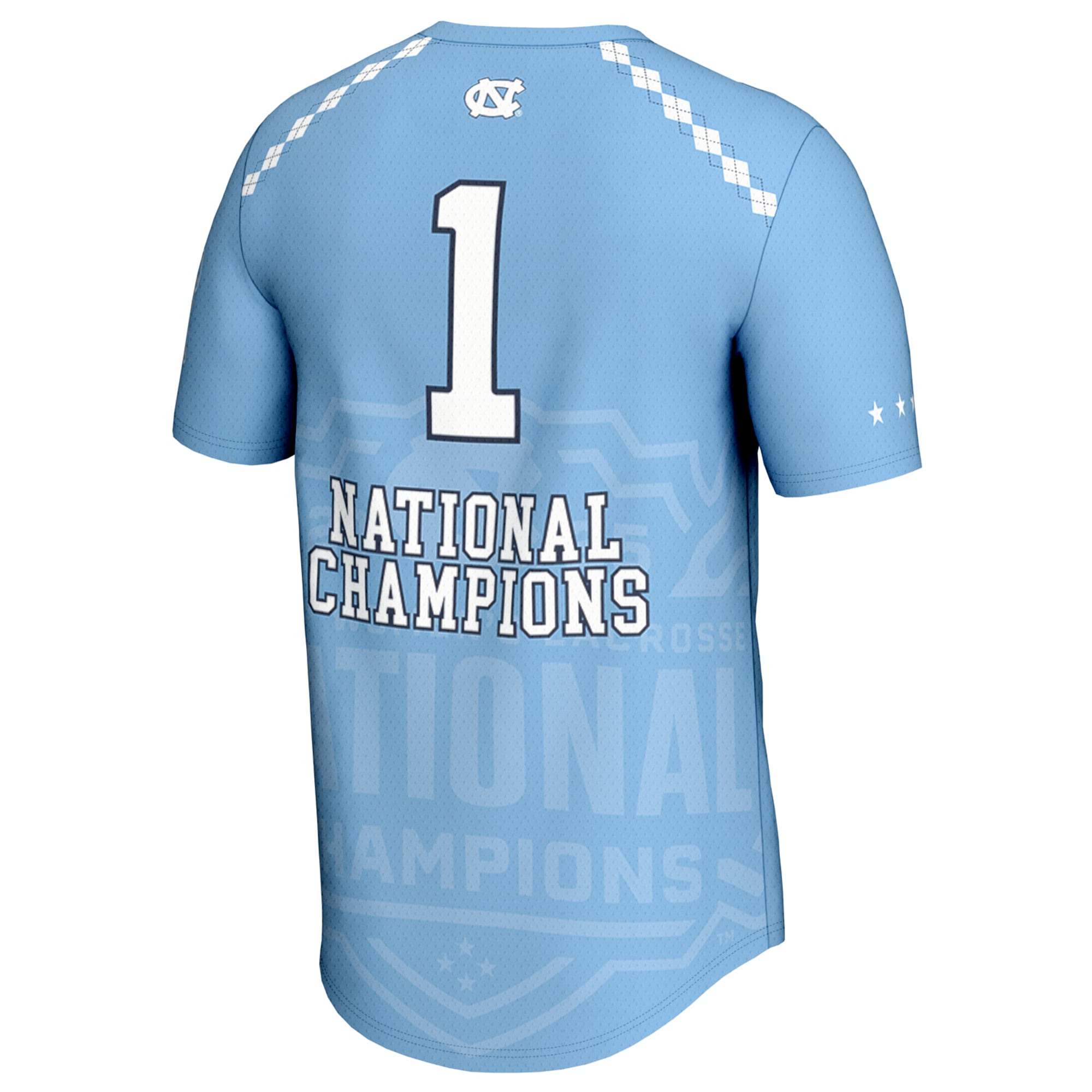 #1 North Carolina Tar Heels Unisex 2025 NCAA Women's Lacrosse National Champions - back view