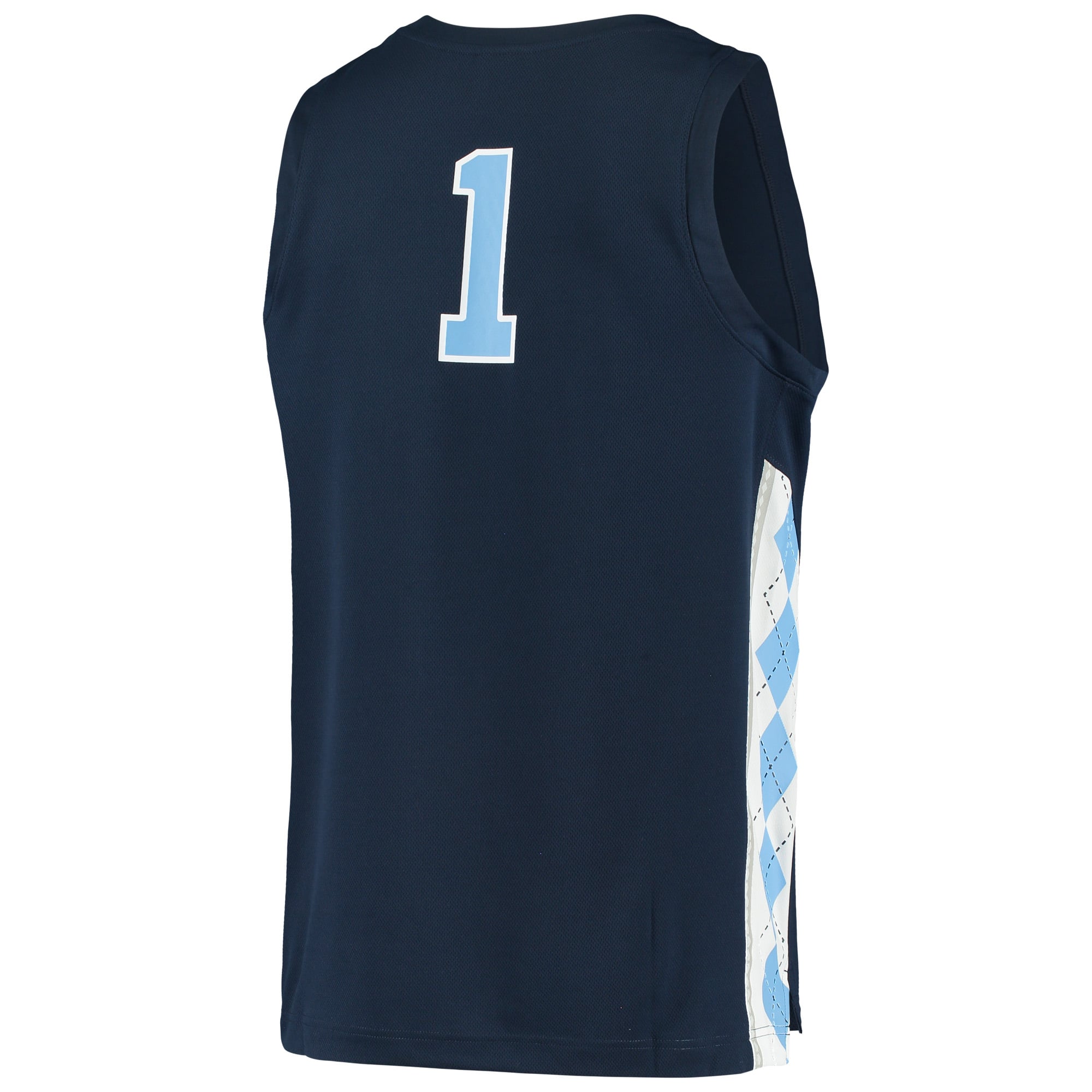 #1 North Carolina Tar Heels Unisex Basketball Jersey Navy - back view