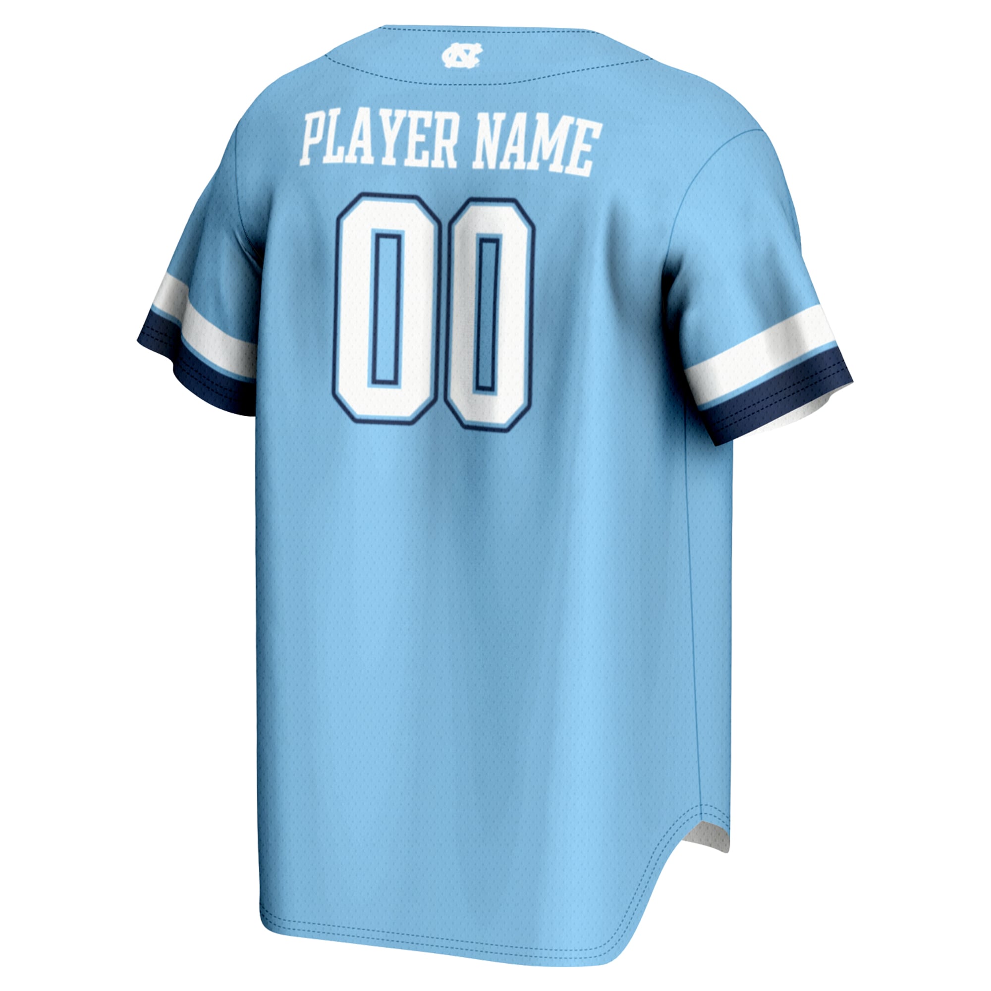 North Carolina Tar Heels Unisex Lightweight Baseball Jersey Carolina Blue - back view