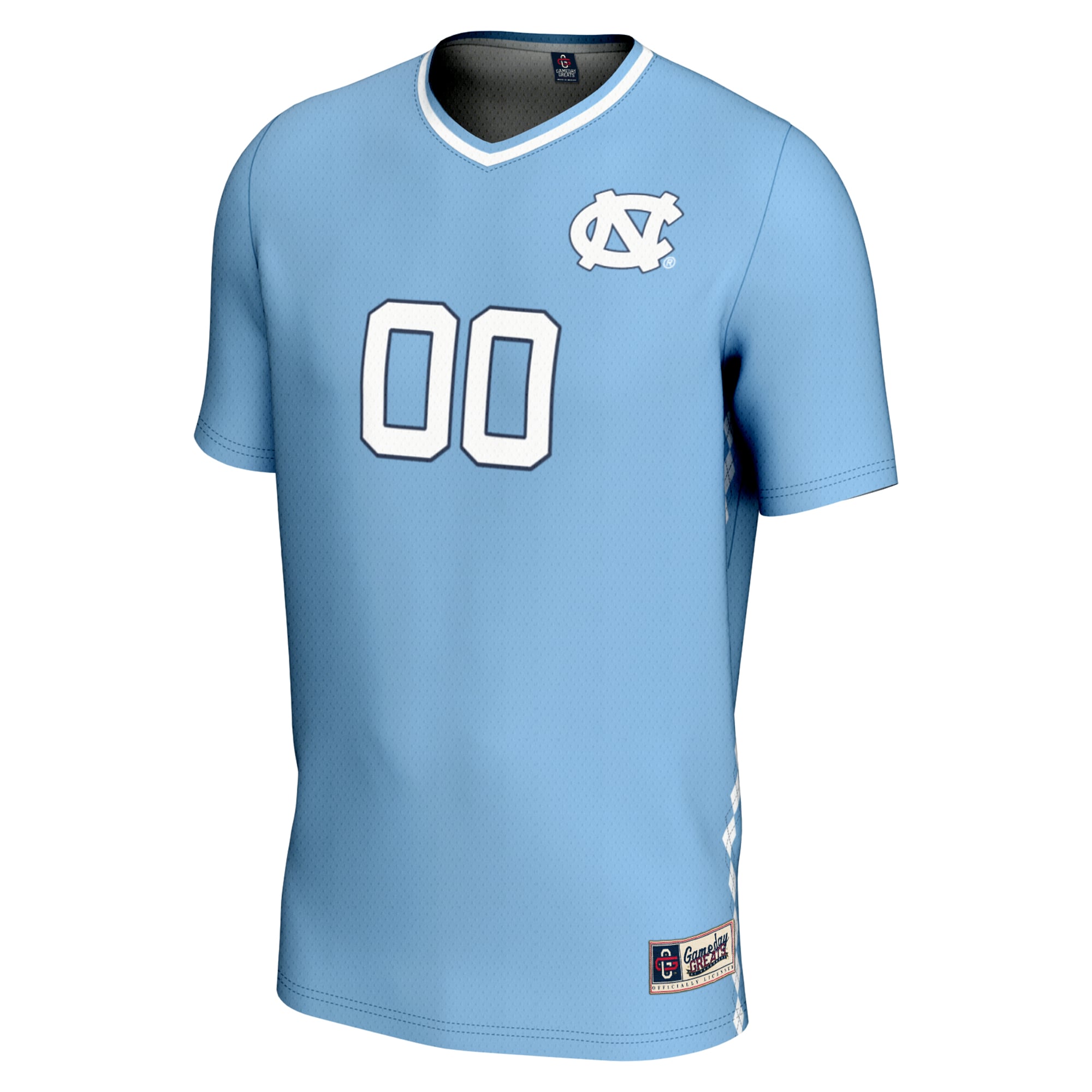 North Carolina Tar Heels Unisex Lightweight Soccer Jersey Carolina Blue - back view