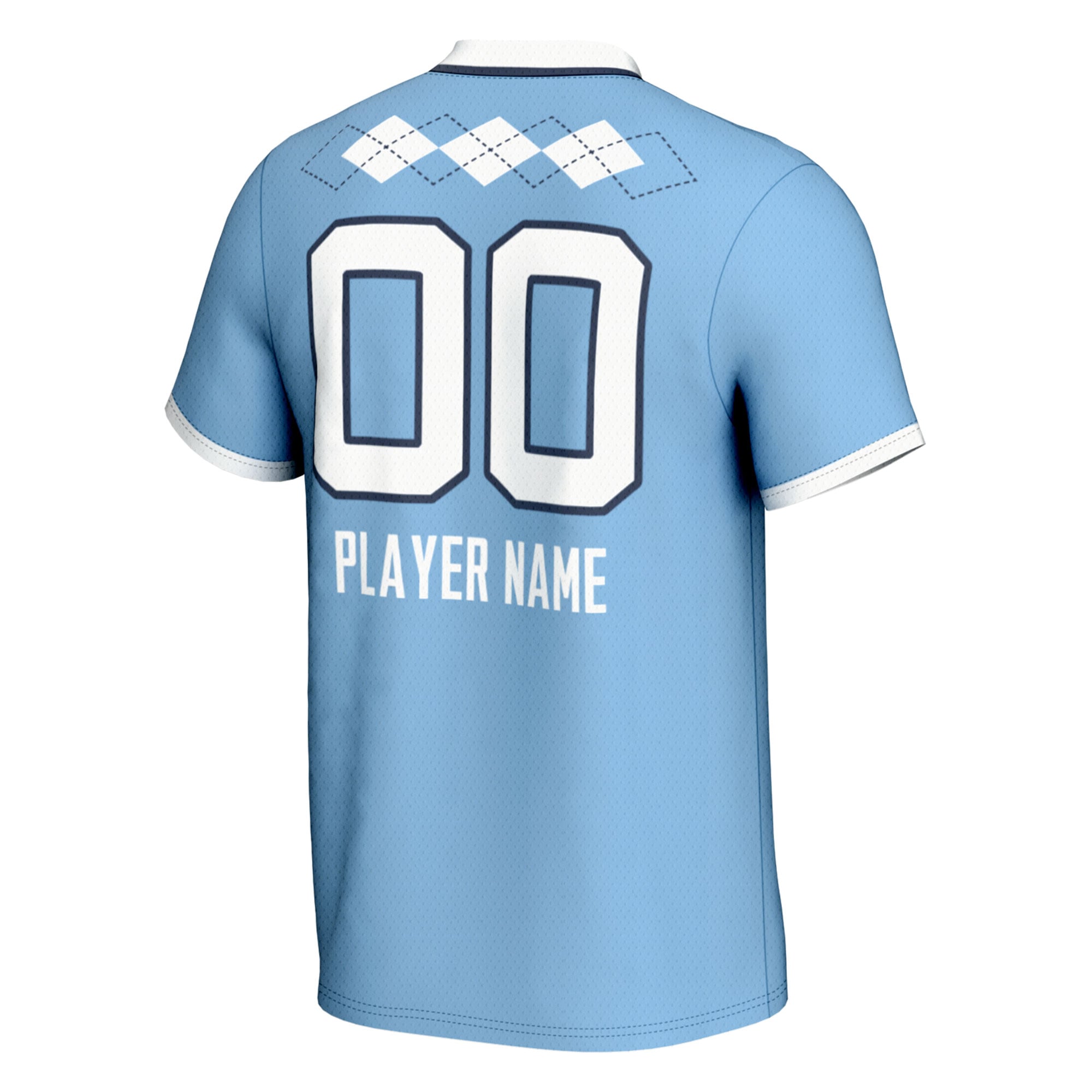 North Carolina Tar Heels Unisex Lightweight Softball Jersey Carolina Blue - back view