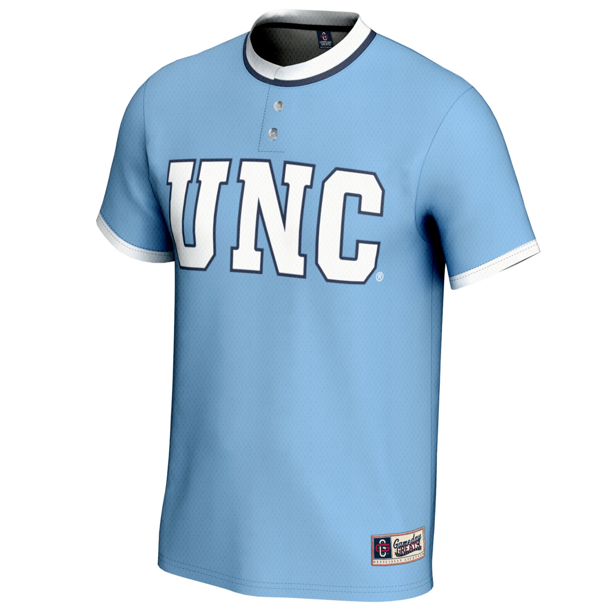 North Carolina Tar Heels Unisex Lightweight Softball Jersey Carolina Blue - front view