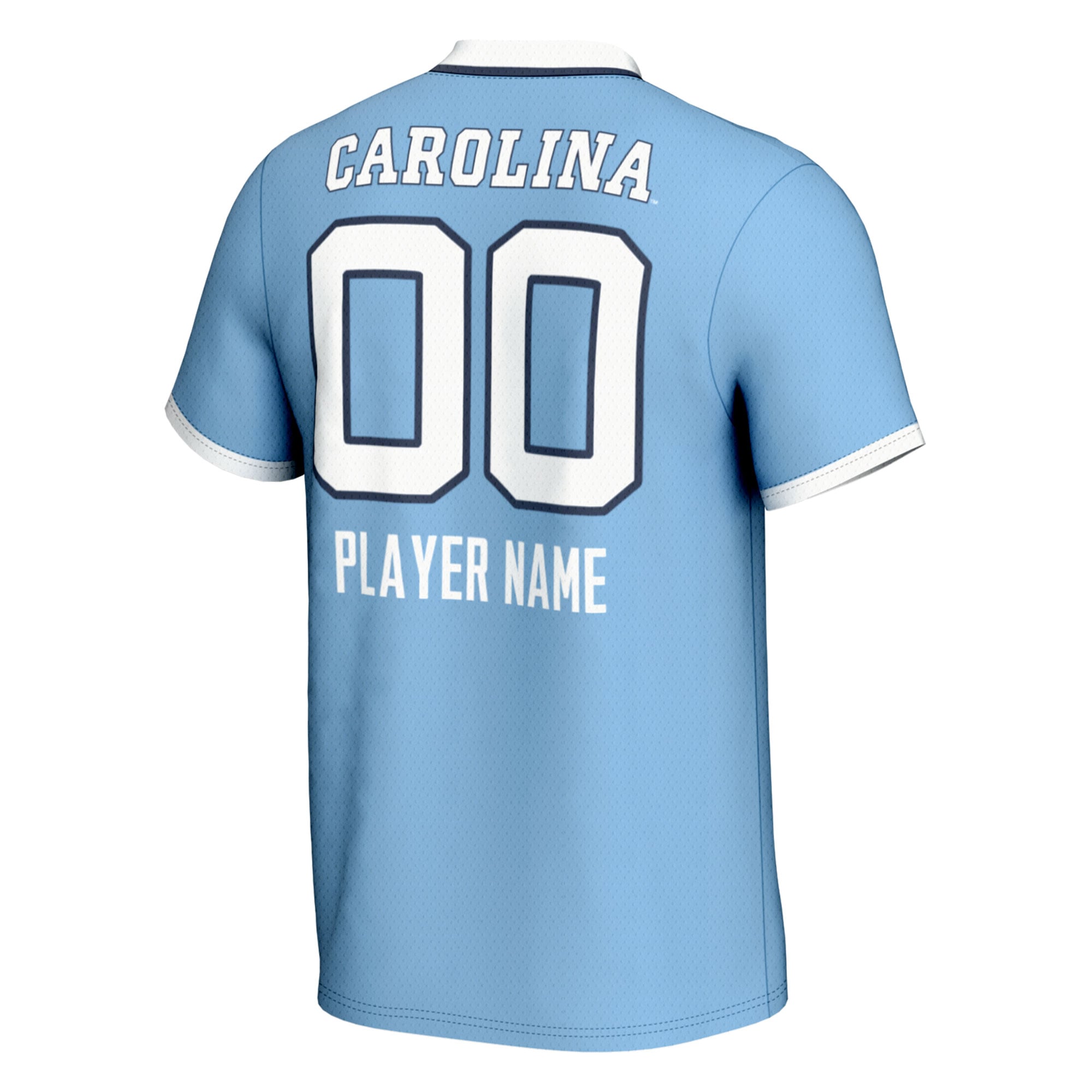 North Carolina Tar Heels Unisex Lightweight Softball Mascot Jersey Carolina Blue - back view