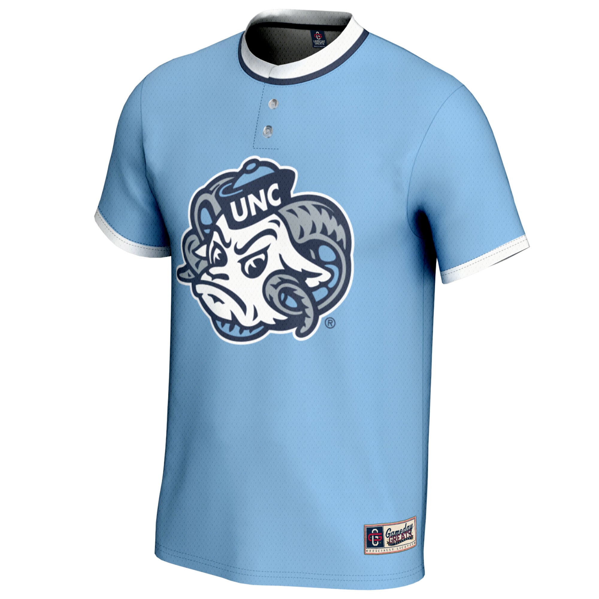 North Carolina Tar Heels Unisex Lightweight Softball Mascot Jersey Carolina Blue - front view