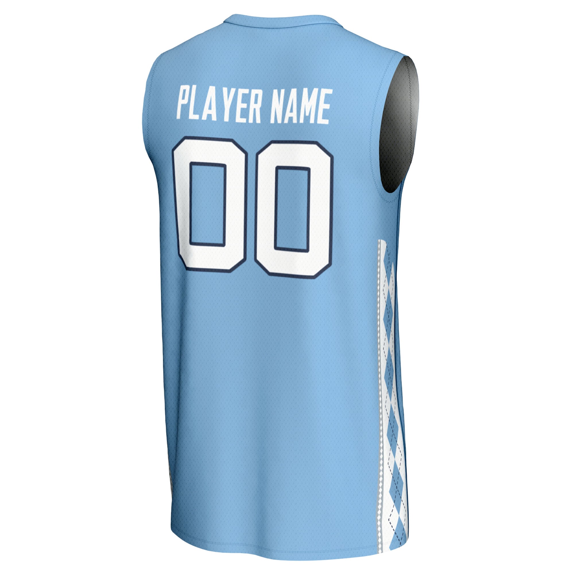 North Carolina Tar Heels Unisex Lightweight Women's Basketball Jersey Carolina Blue - back view