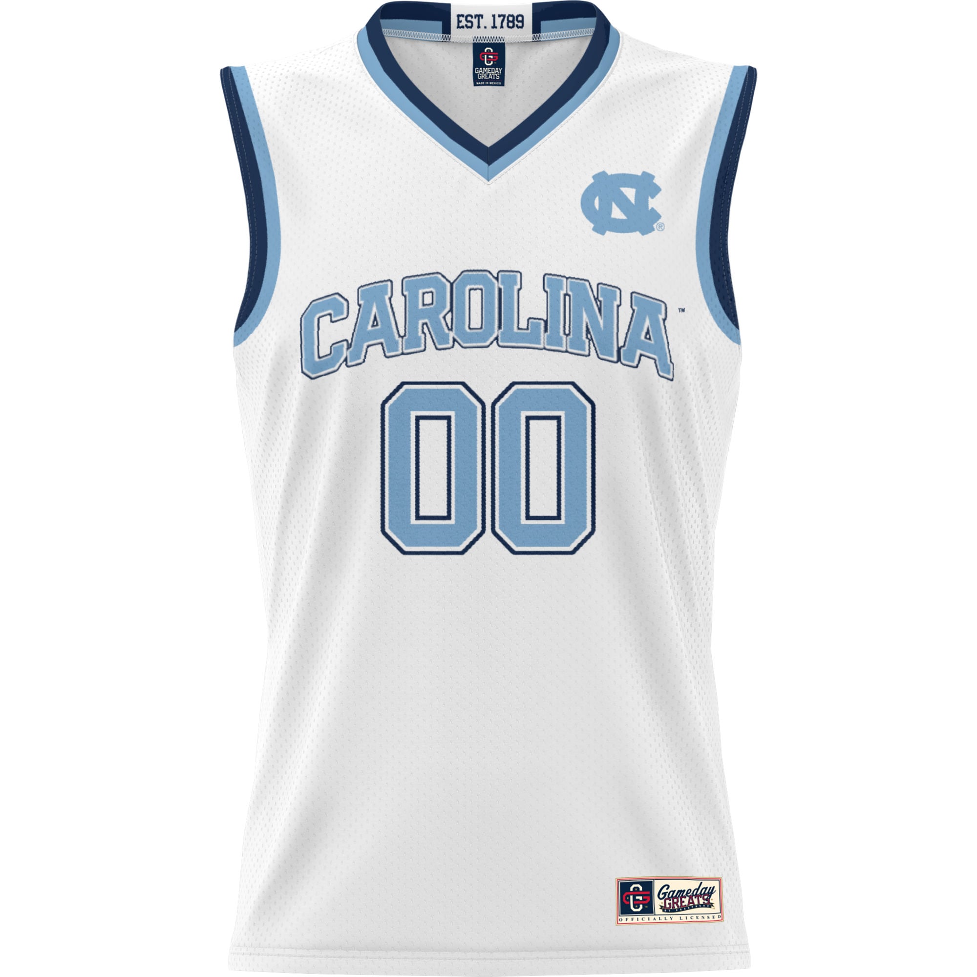 North Carolina Tar Heels Youth Lightweight Women's Basketball Jersey White - front view
