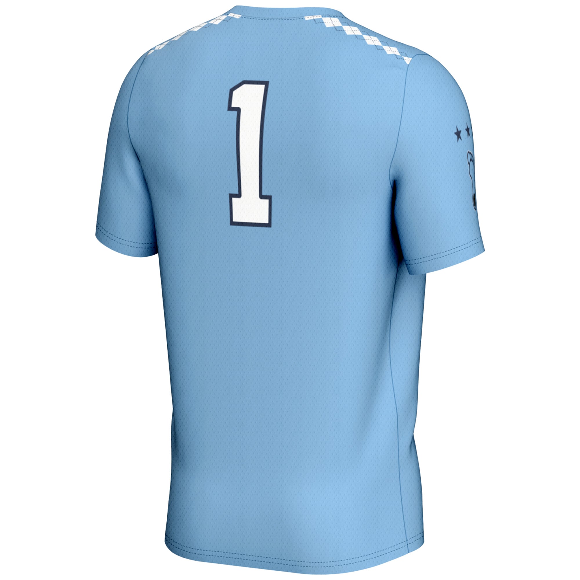 #1 North Carolina Tar Heels Unisex Lightweight Women's Lacrosse Jersey Carolina Blue - back view