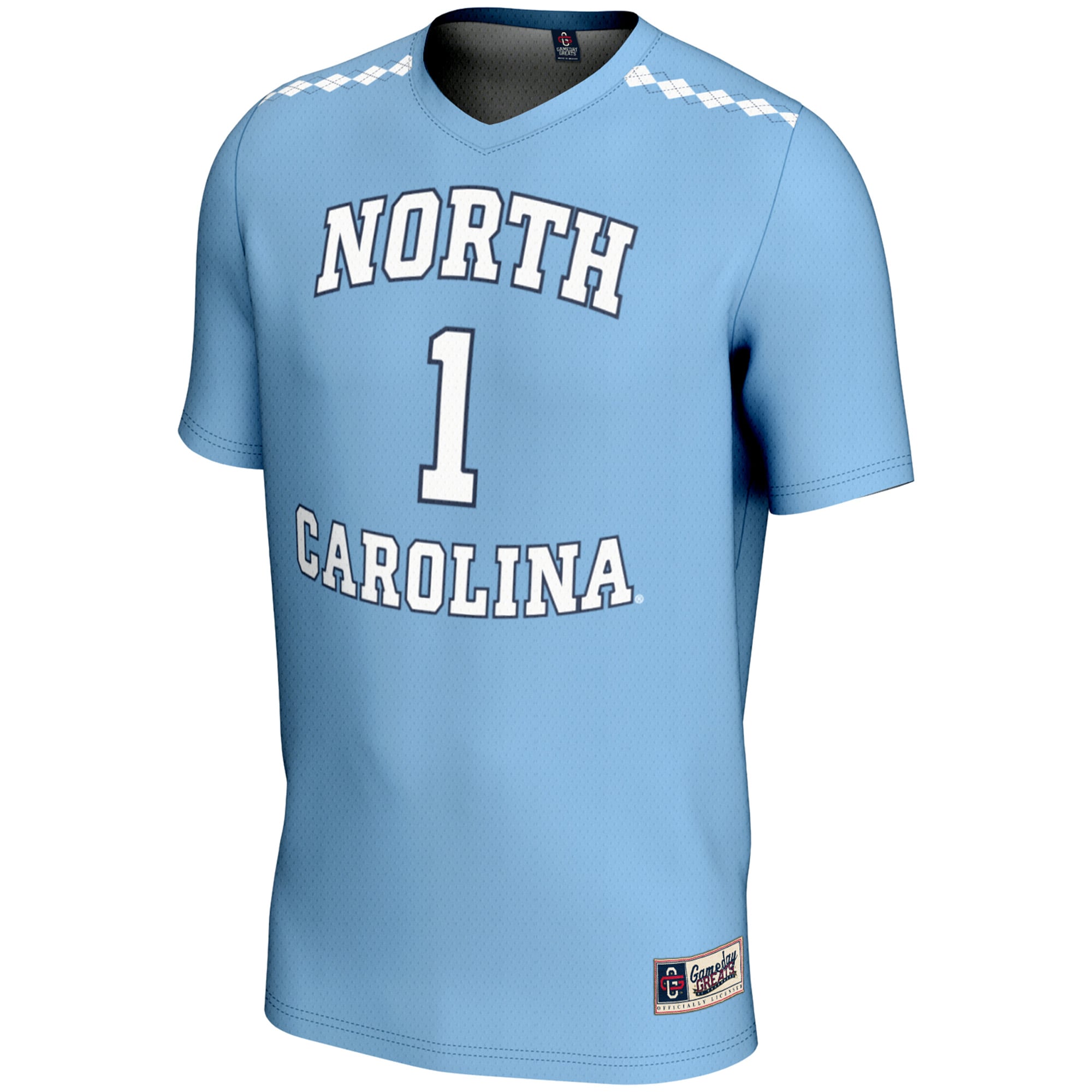 #1 North Carolina Tar Heels Unisex Lightweight Women's Lacrosse Jersey Carolina Blue - front view