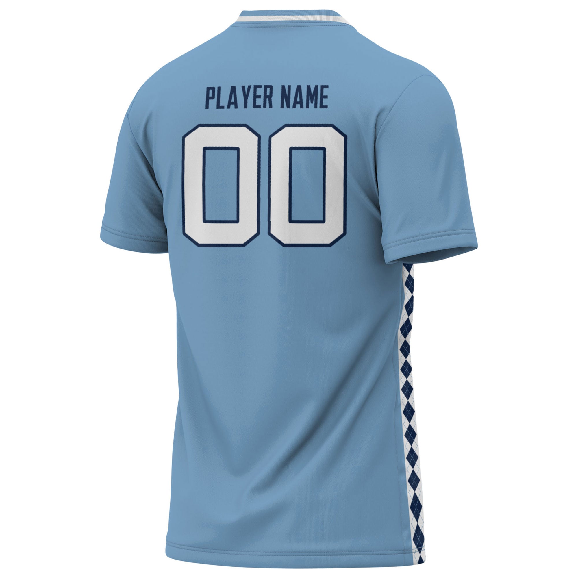 North Carolina Tar Heels Unisex Lightweight Women's Soccer Jersey Carolina Blue - back view
