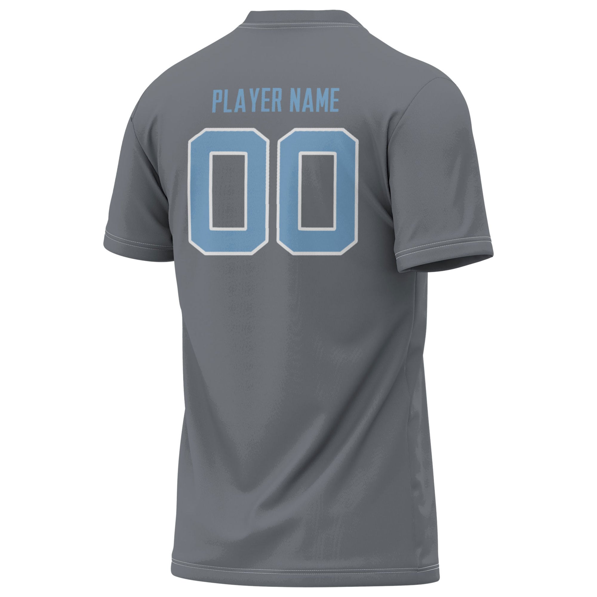 North Carolina Tar Heels Youth Lightweight Women's Soccer Jersey Gray - back view