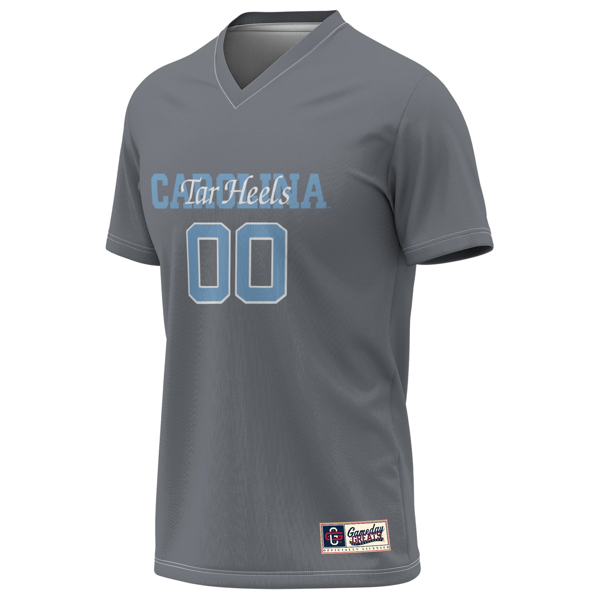 North Carolina Tar Heels Youth Lightweight Women's Soccer Jersey Gray - front view