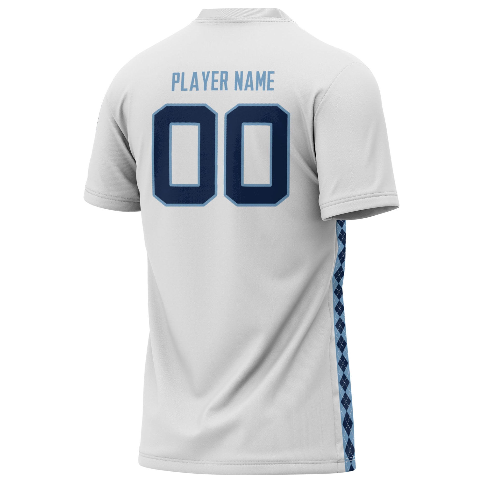 North Carolina Tar Heels Unisex Lightweight Women's Soccer Jersey White - back view