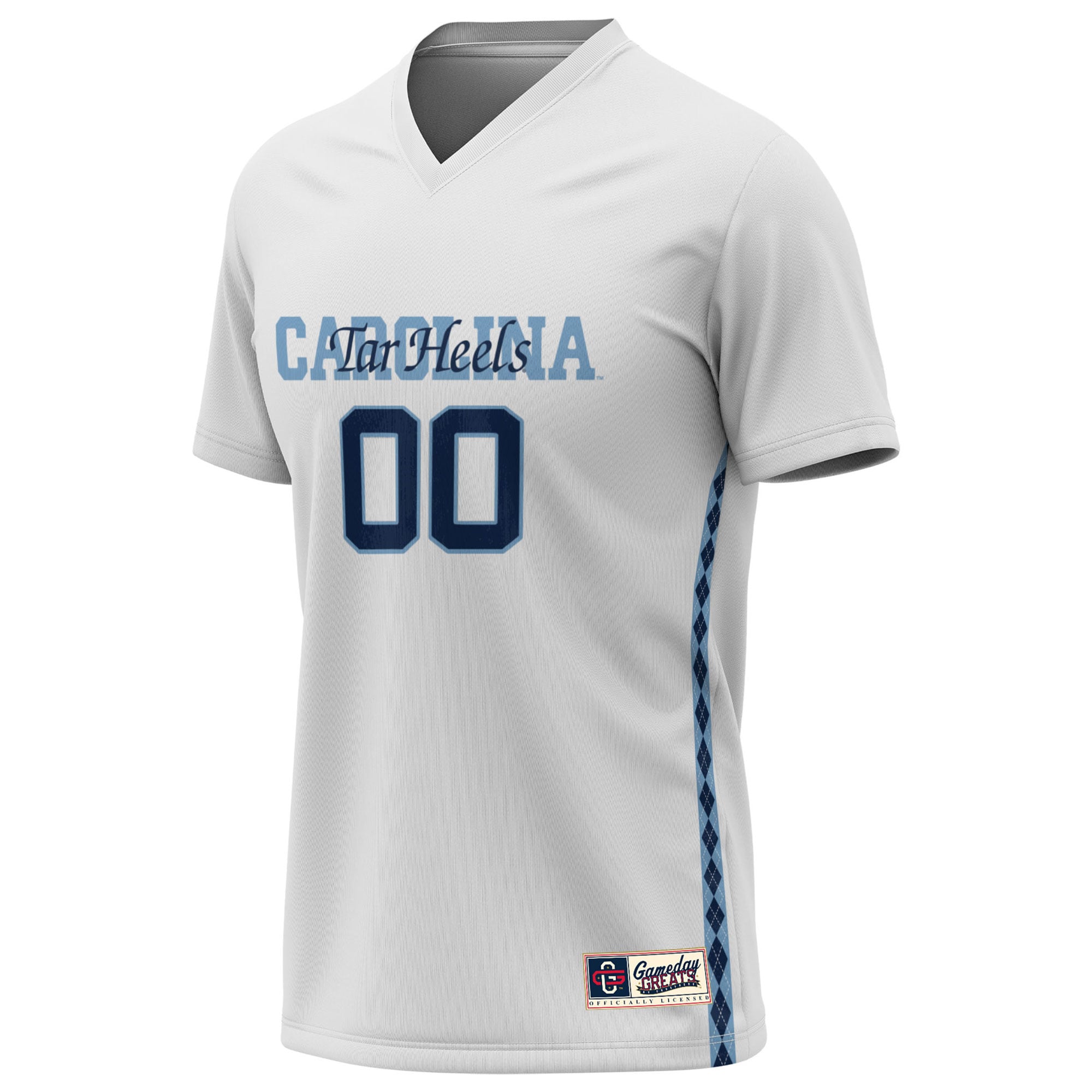 North Carolina Tar Heels Unisex Lightweight Women's Soccer Jersey White - front view