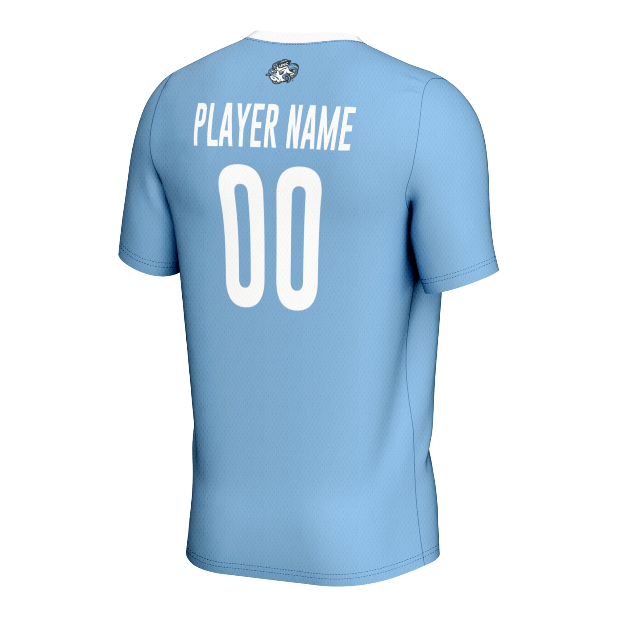 North Carolina Tar Heels Unisex Men's Soccer Jersey Carolina Blue - back view