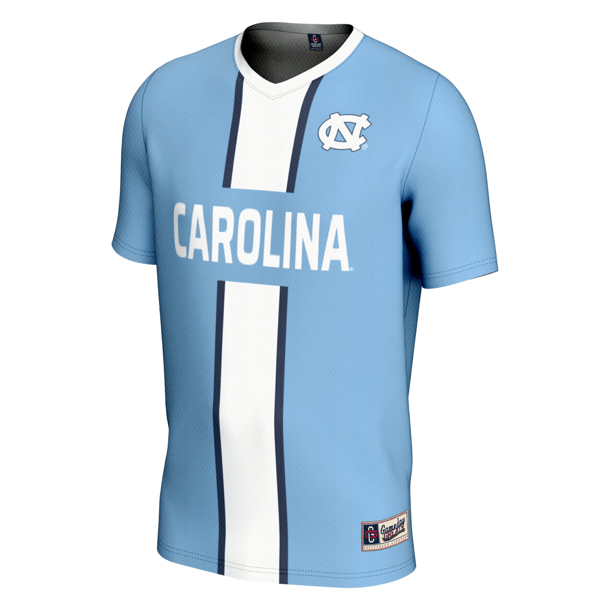 #1 North Carolina Tar Heels Unisex Men's Soccer Jersey Carolina Blue - front view