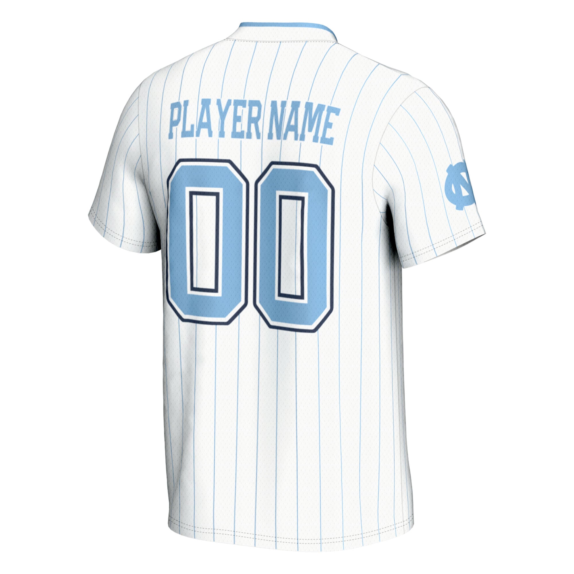 North Carolina Tar Heels Unisex Softball Lightweight Jersey White - back view