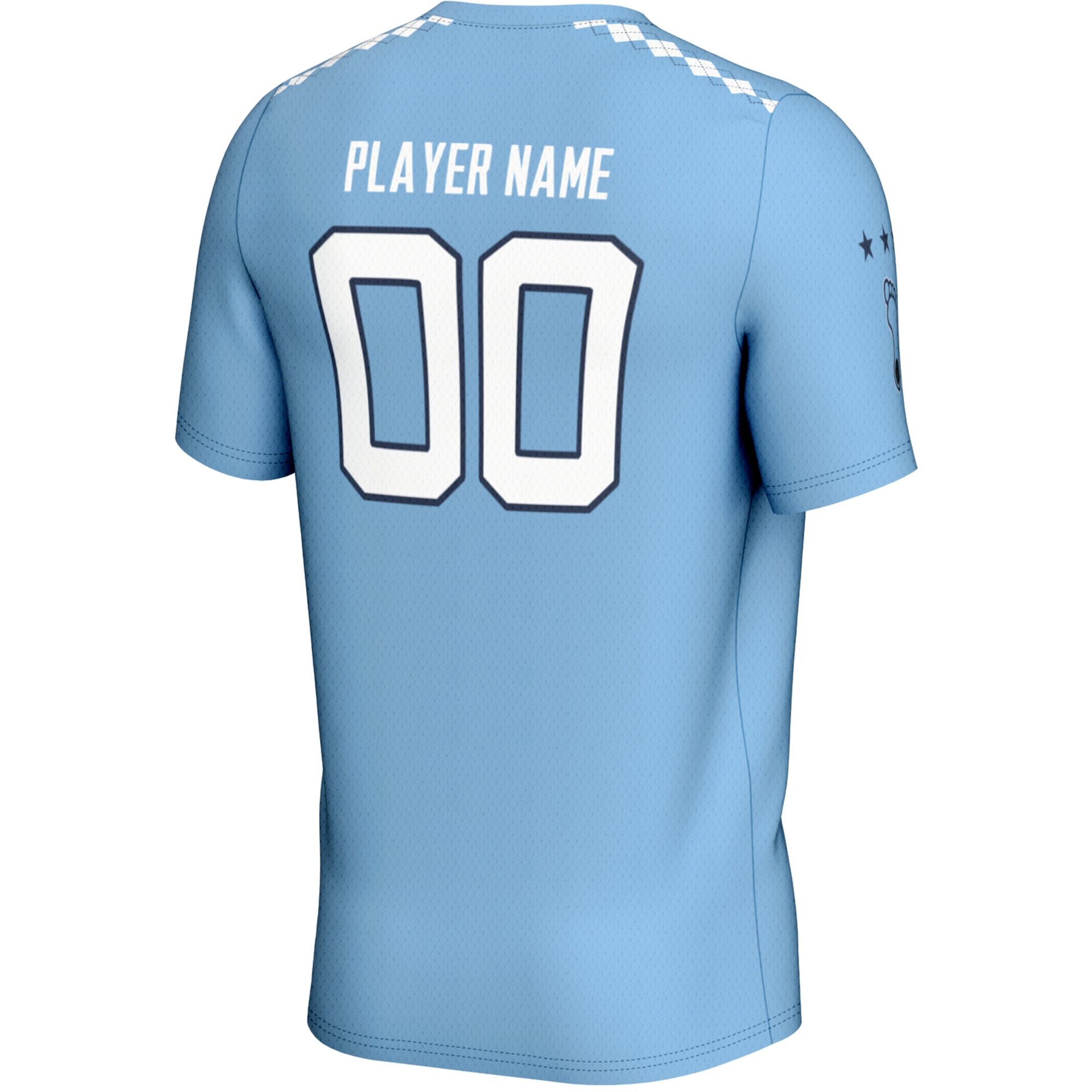 North Carolina Tar Heels Unisex Women's Lacrosse Lightweight Jersey Carolina Blue - back view