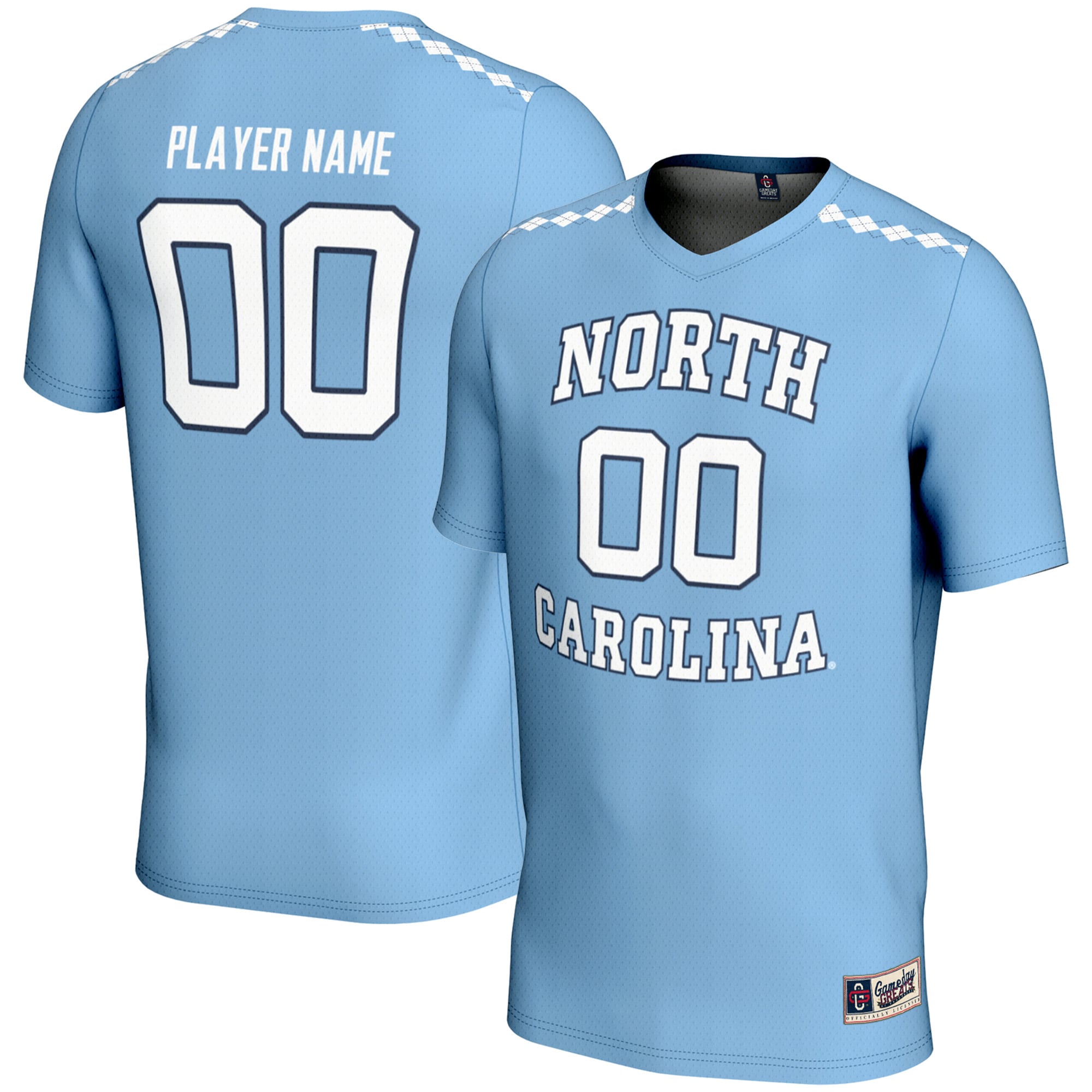 North Carolina Tar Heels Unisex Women's Lacrosse Lightweight Jersey Carolina - front and back view