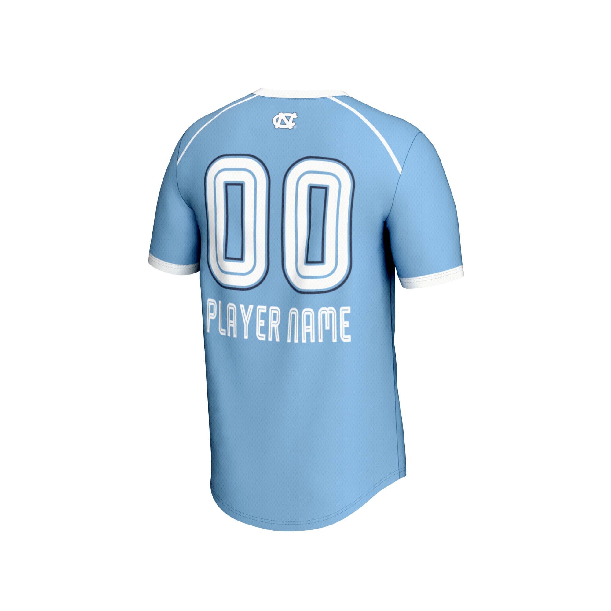North Carolina Tar Heels Unisex Women's Lacrosse Lightweight Jersey Light Blue - back view