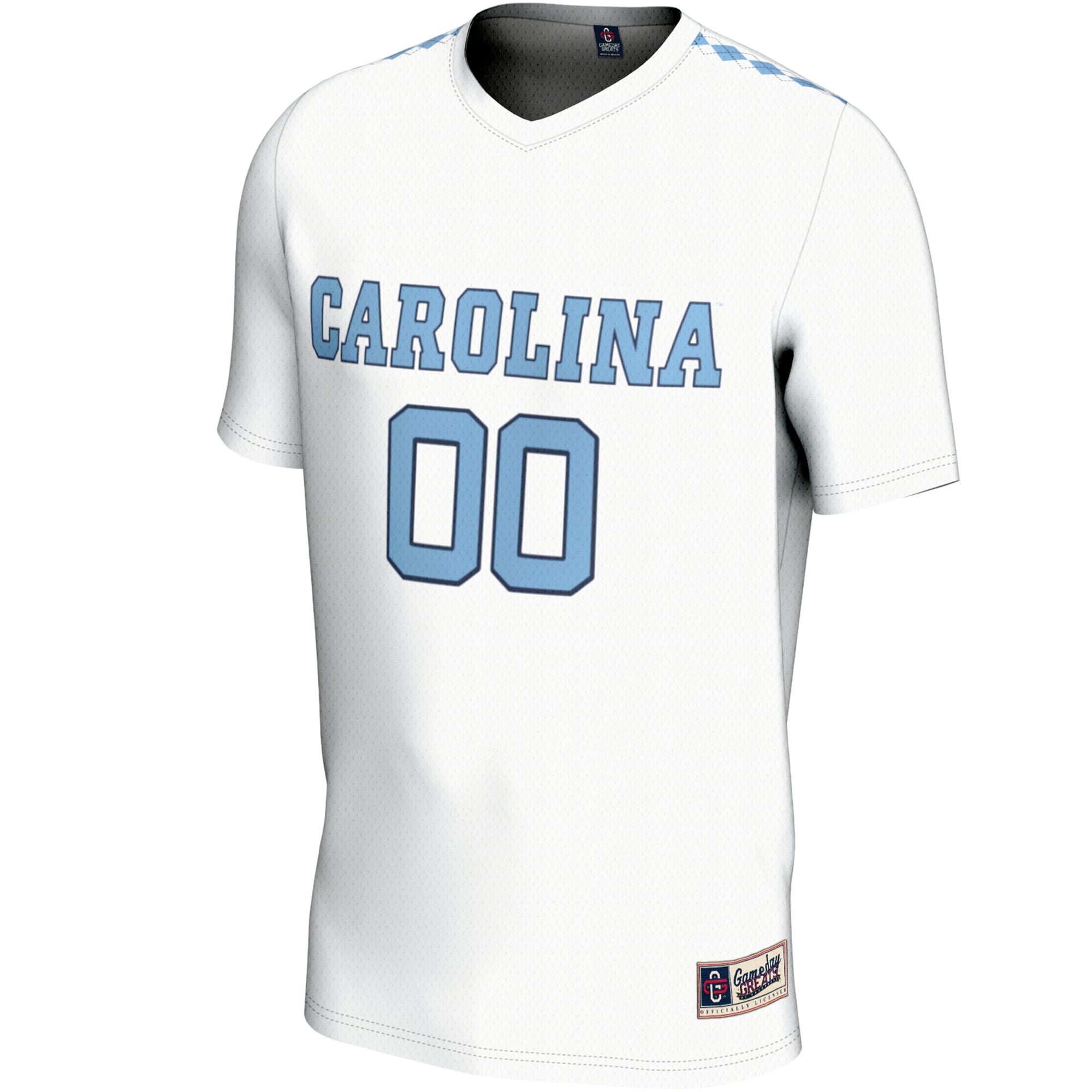 North Carolina Tar Heels Unisex Women's Lacrosse Lightweight Jersey White - front view