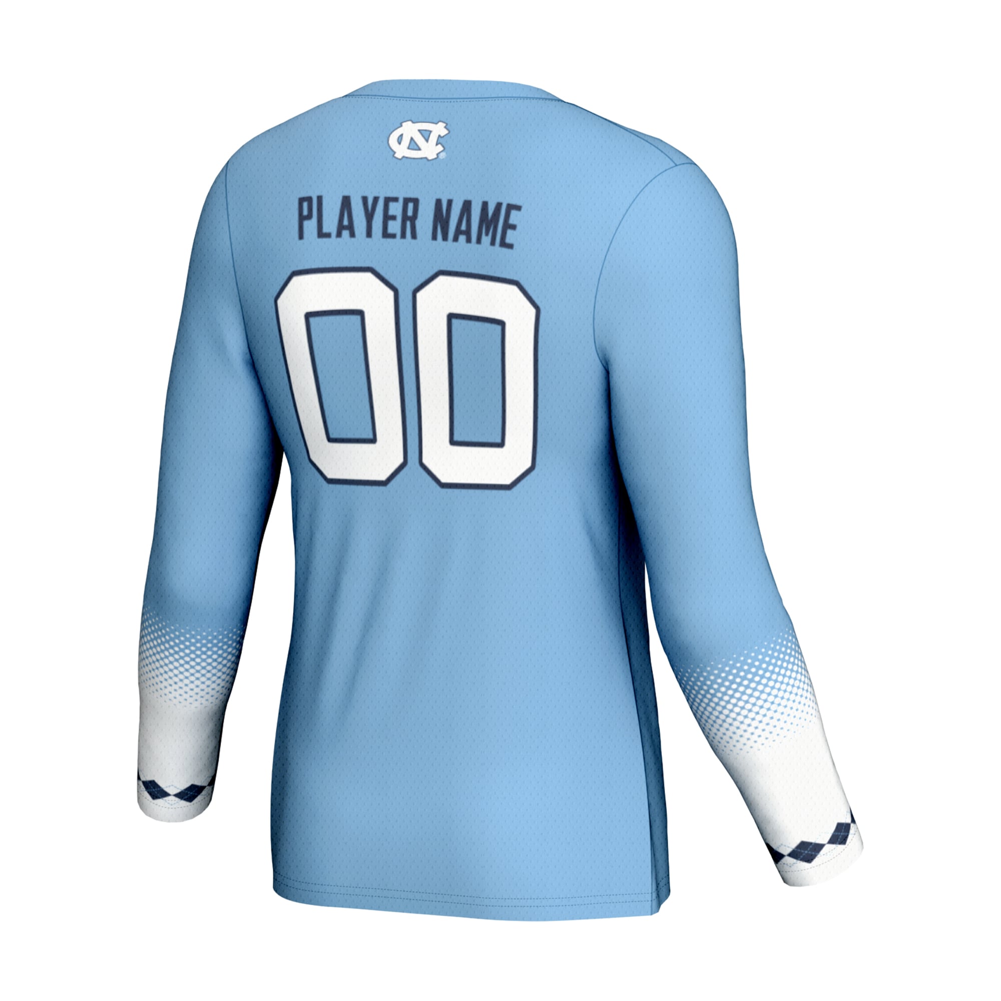 North Carolina Tar Heels Unisex Women's Volleyball Lightweight Jersey Carolina Blue - back view