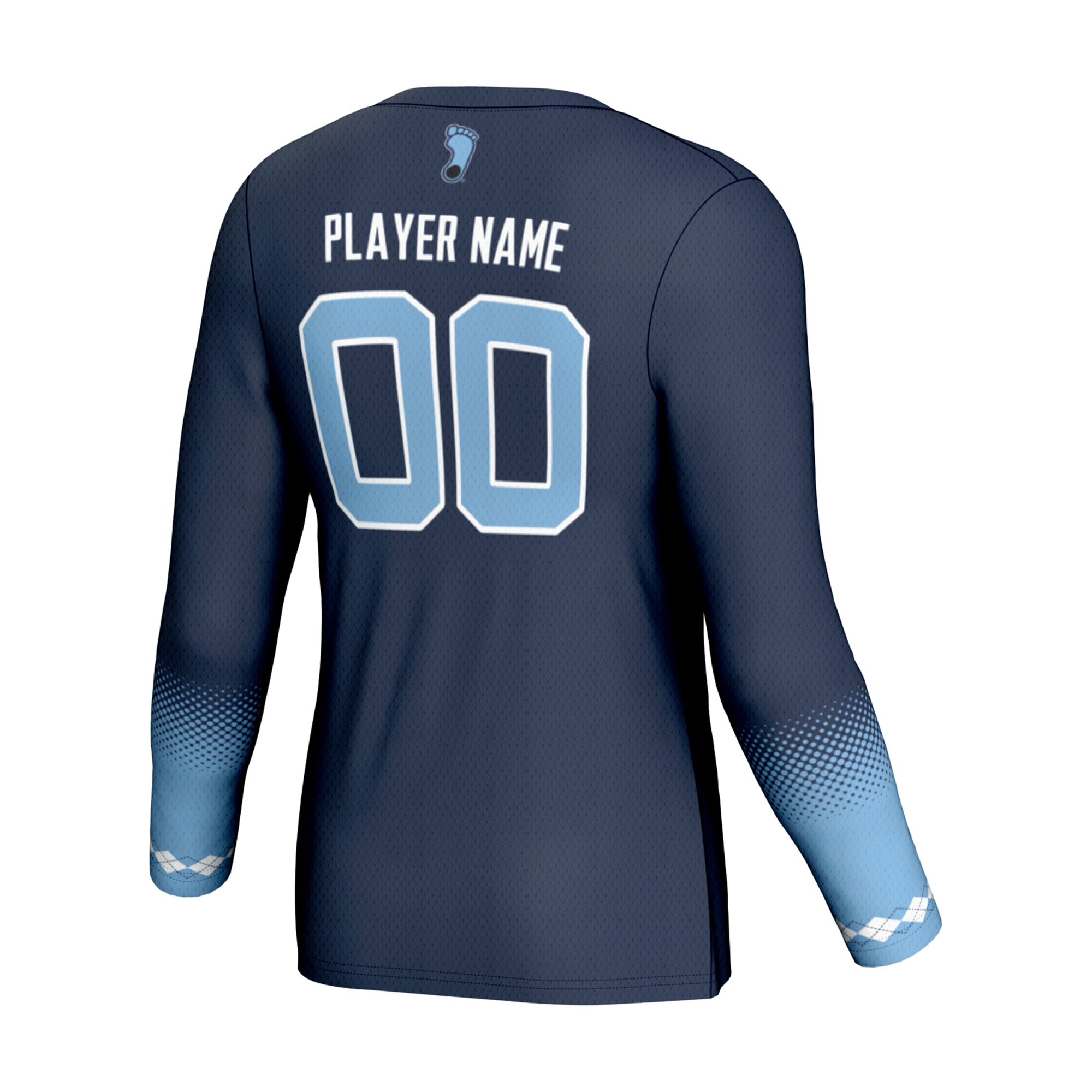 North Carolina Tar Heels Unisex Women's Volleyball Lightweight Jersey Navy - back view