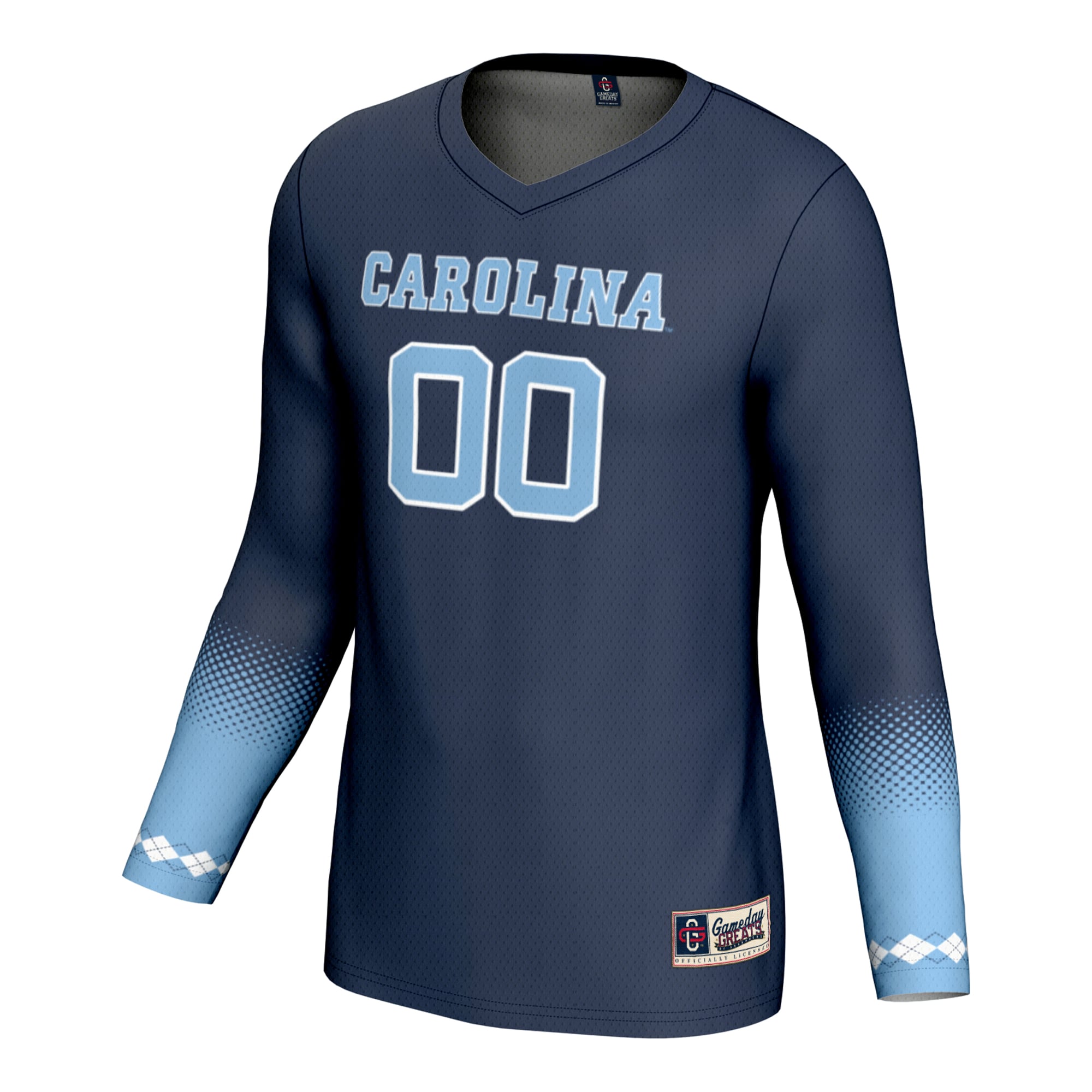 North Carolina Tar Heels Unisex Women's Volleyball Lightweight Jersey Navy - front view