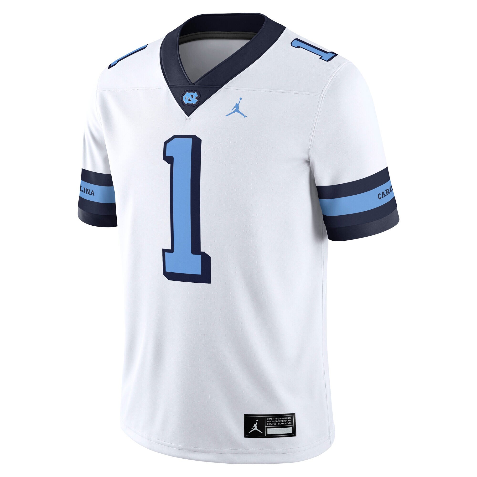 #1 North Carolina Tar Heels Youth Alternate Jersey White - front view