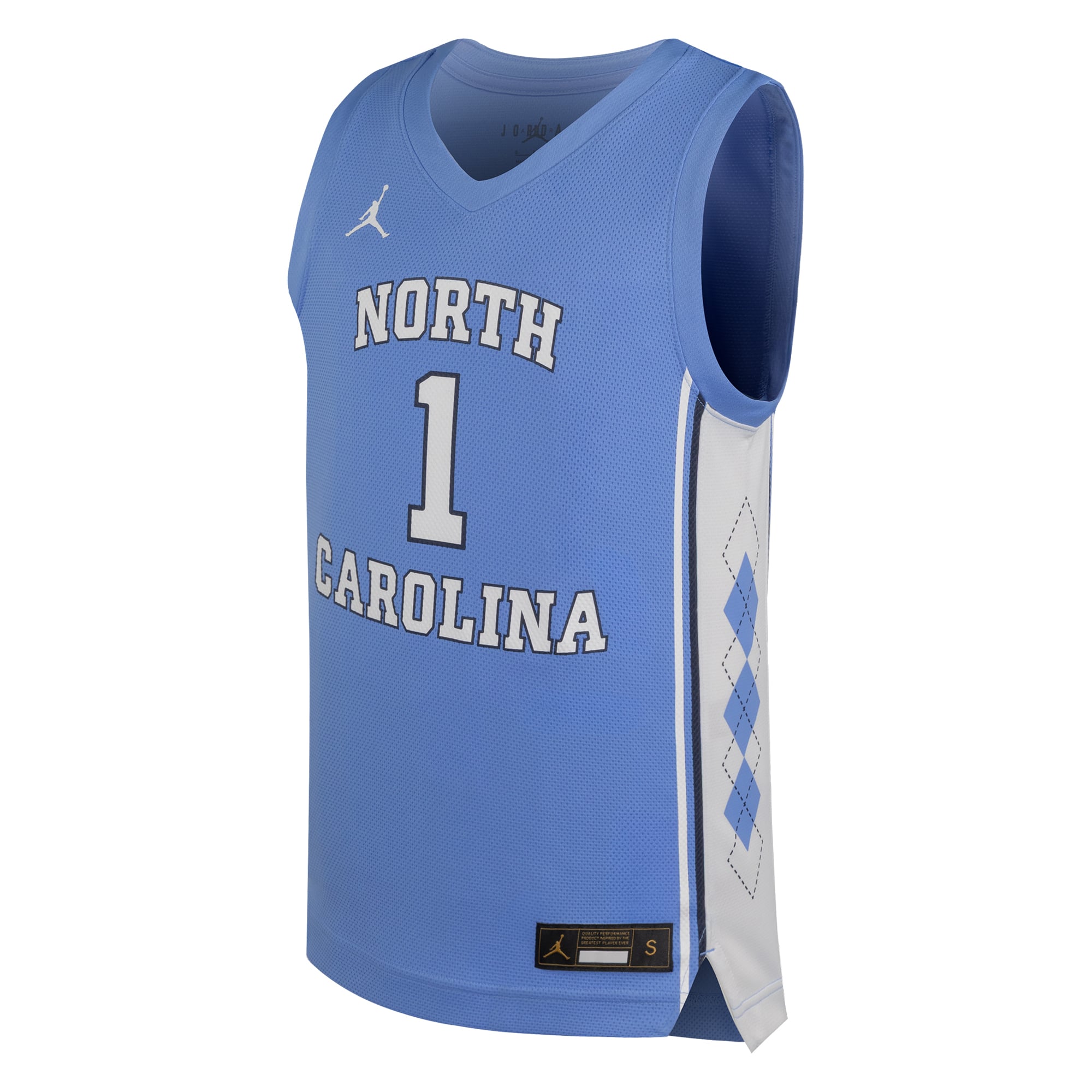 North Carolina Tar Heels Youth Basketball Jersey -Carolina Blue - front view