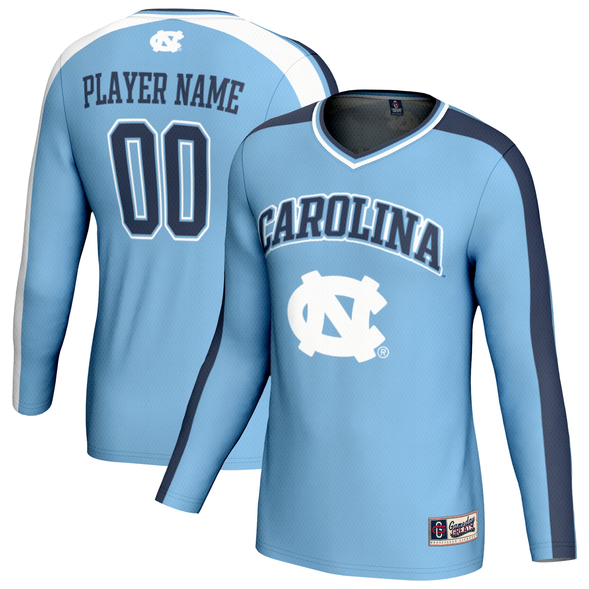 North Carolina Tar Heels Youth Collegiate Women's Volleyball Lightweight - front and back view